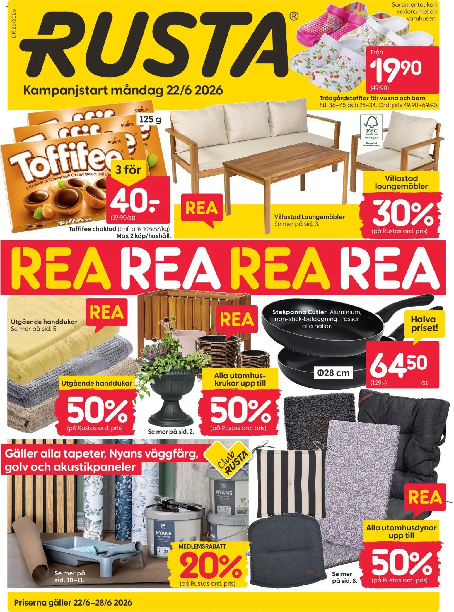 Rusta Reklamblad från 22/06/2026 Rusta erbjudanden