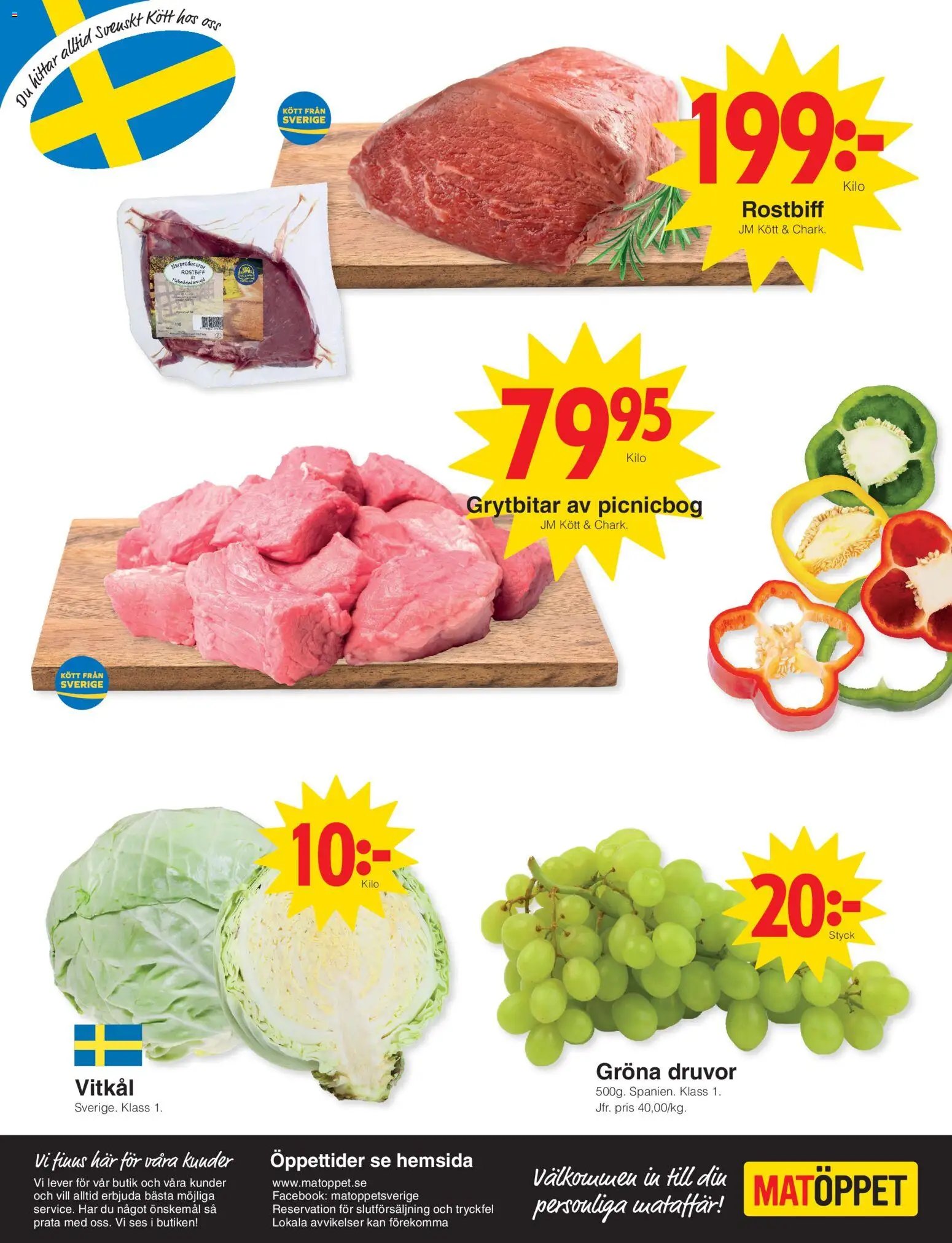 Matöppet Reklamblad från 21/09/2026 Matöppet erbjudanden