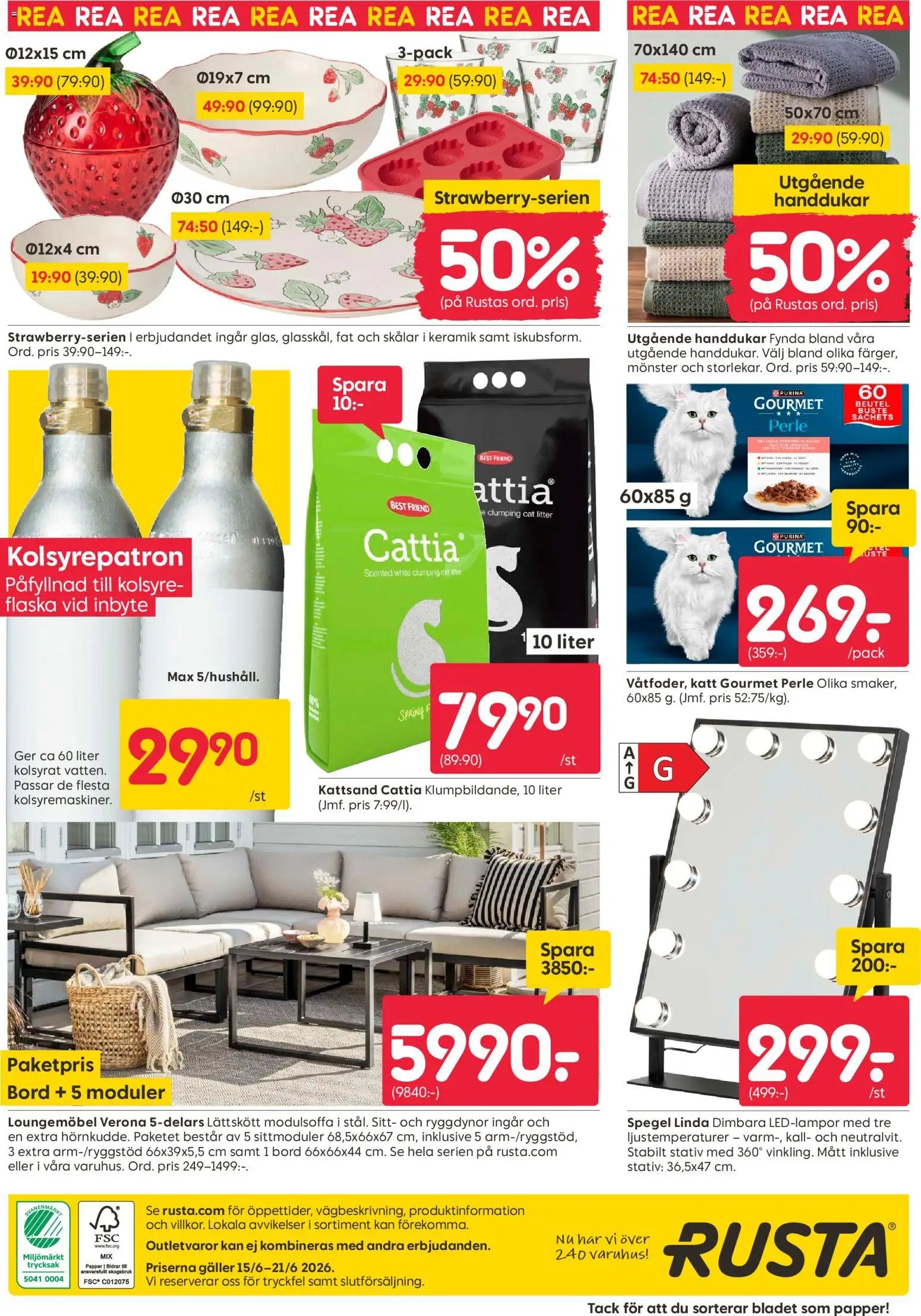 Rusta Reklamblad från 15/06/2026 Rusta erbjudanden