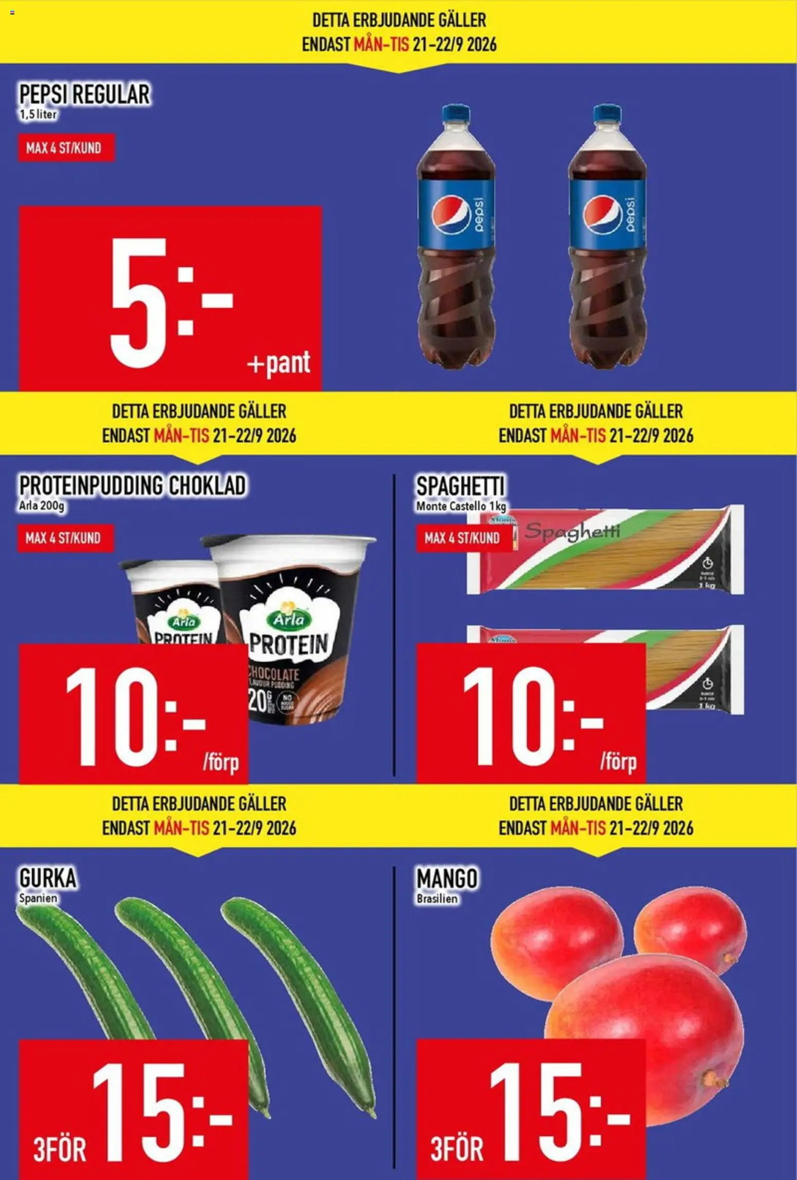 Matdax Reklamblad från 21/09/2026 Matdax erbjudanden