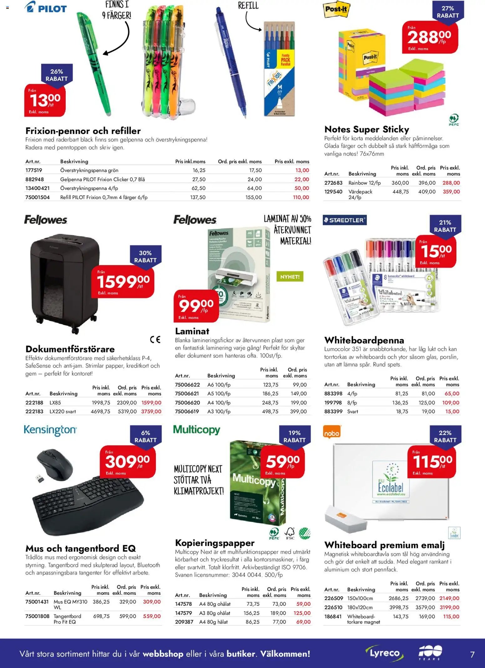Lyreco Reklamblad från 12/01/2026 Reklamblad Black Friday Lyreco