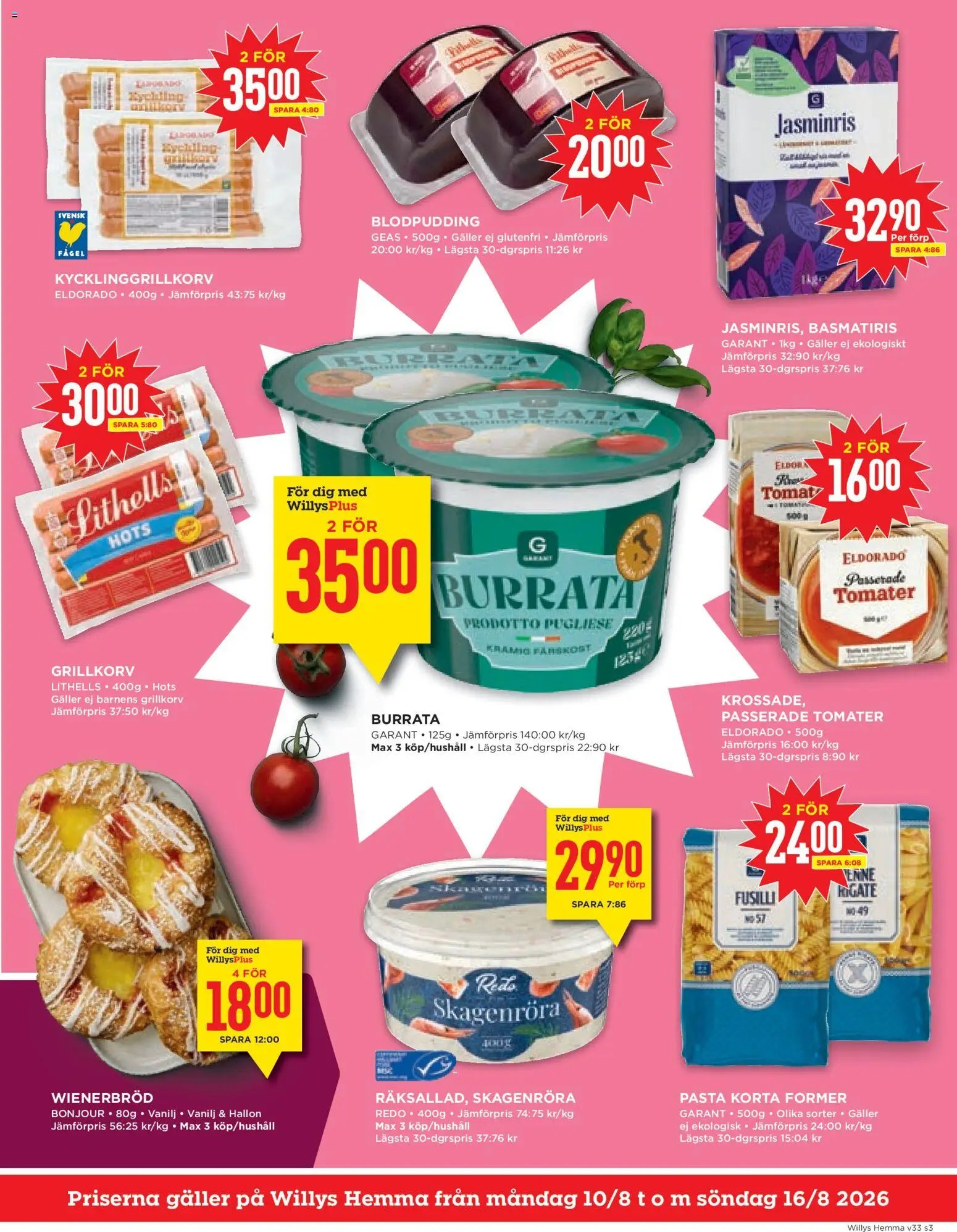Willys Reklamblad från 10/08/2026 Willys erbjudanden Hemma