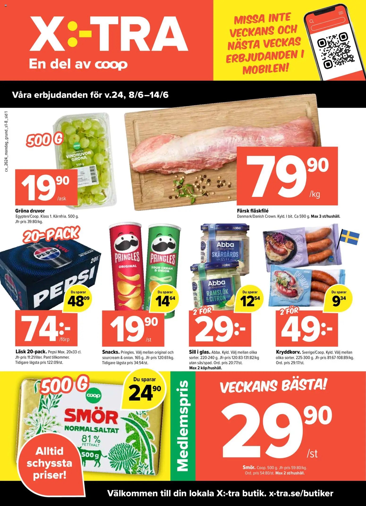 Coop X:-TRA Reklamblad från 08/06/2026 Coop X:-TRA erbjudanden