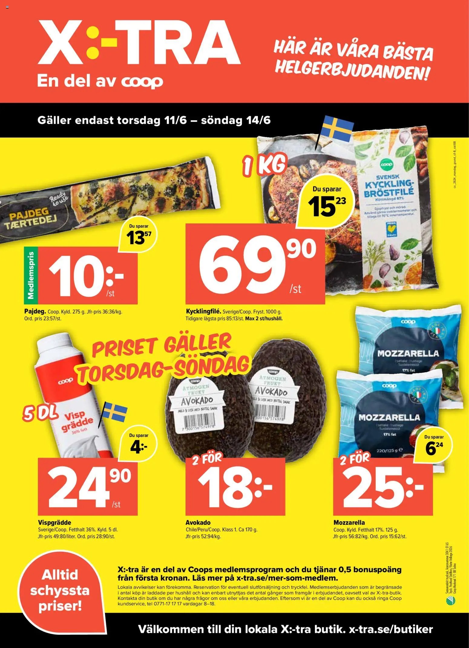 Coop X:-TRA Reklamblad från 08/06/2026 Coop X:-TRA erbjudanden