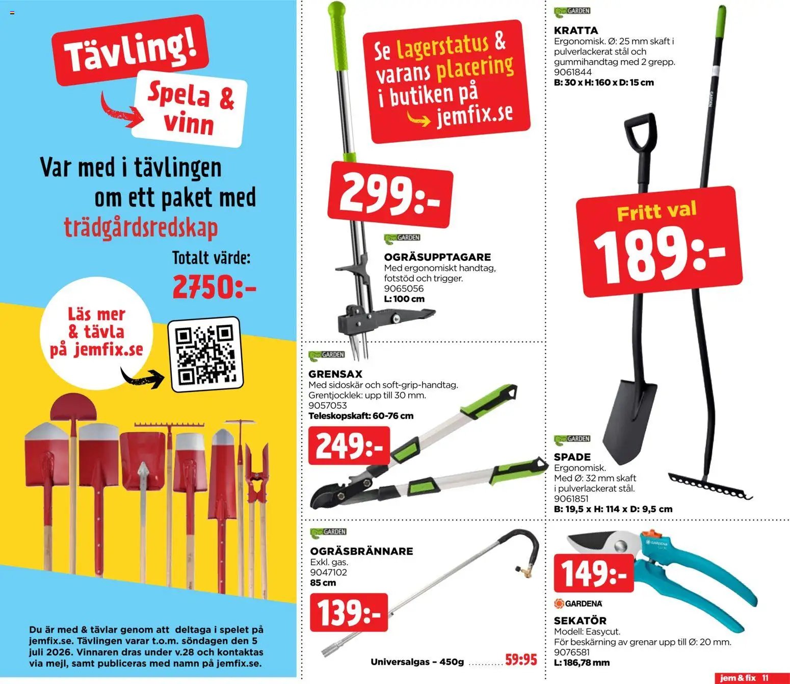 Jem & Fix Reklamblad från 22/06/2026 Jem & Fix erbjudanden