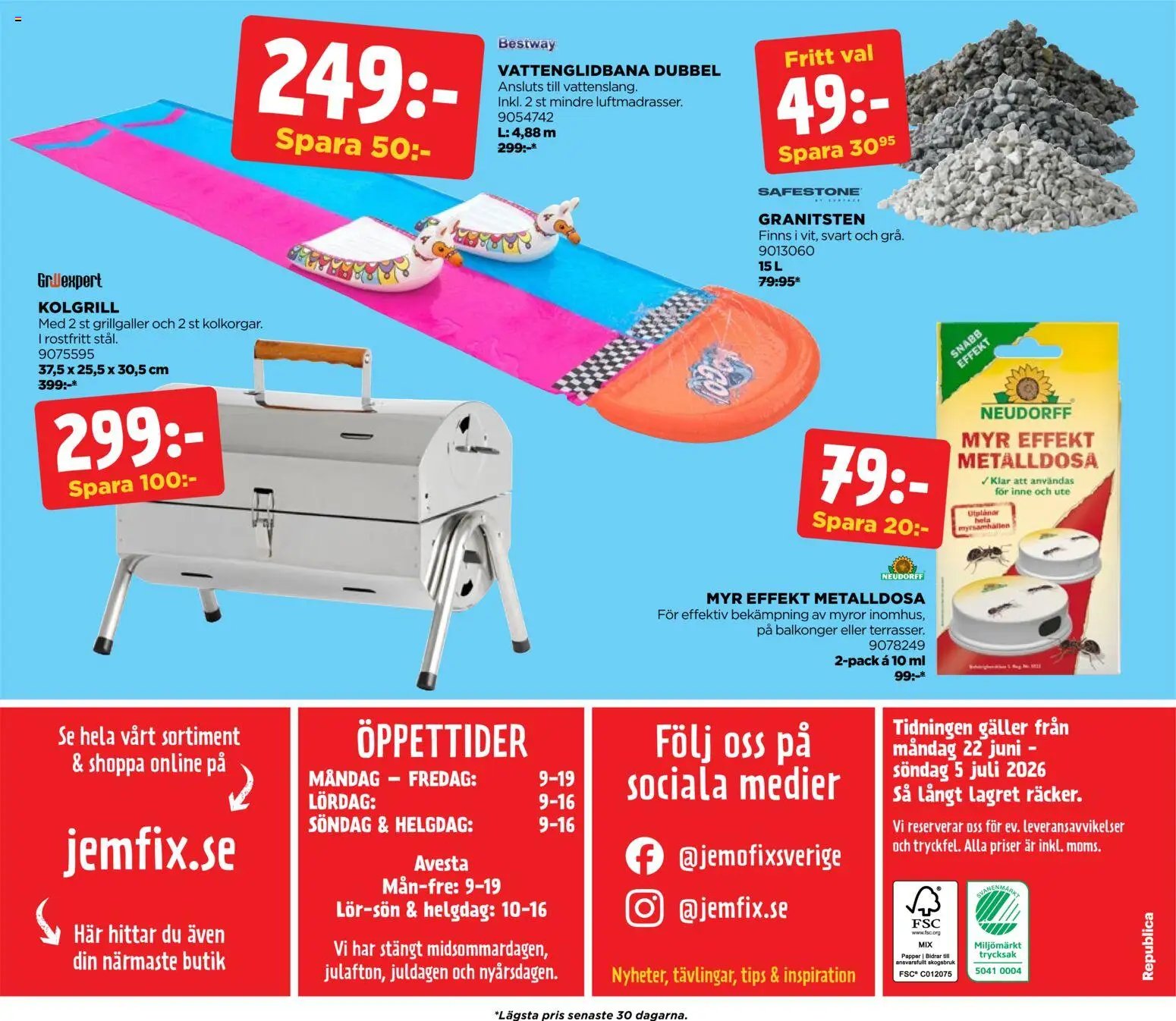 Jem & Fix Reklamblad från 22/06/2026 Jem & Fix erbjudanden
