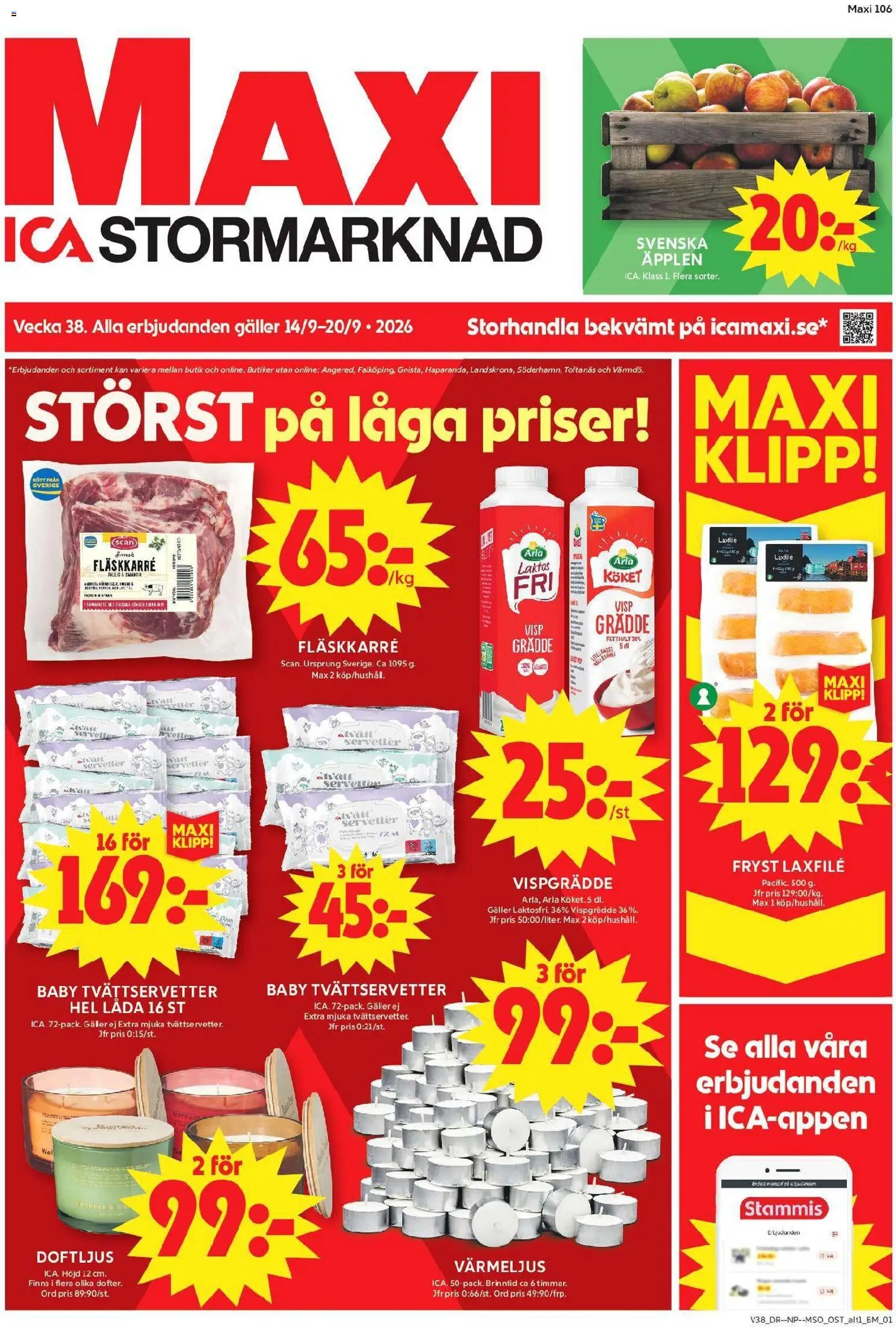ICA Maxi Reklamblad från 14/09/2026 ICA Maxi erbjudanden