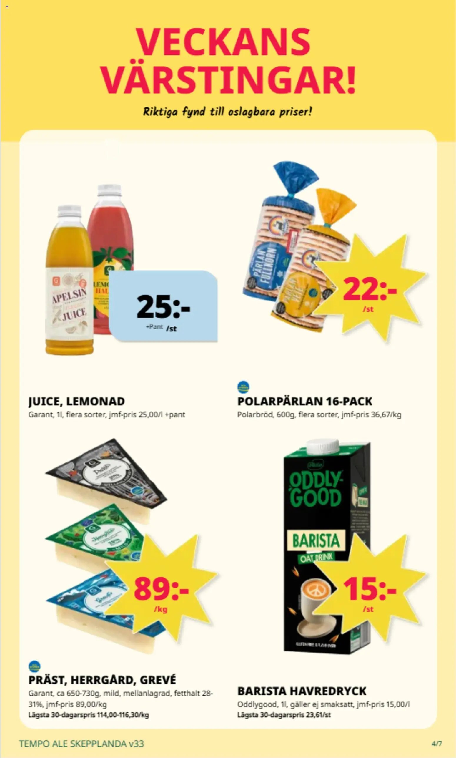 Tempo Reklamblad från 10/08/2026 Aktuella reklamblad Tempo
