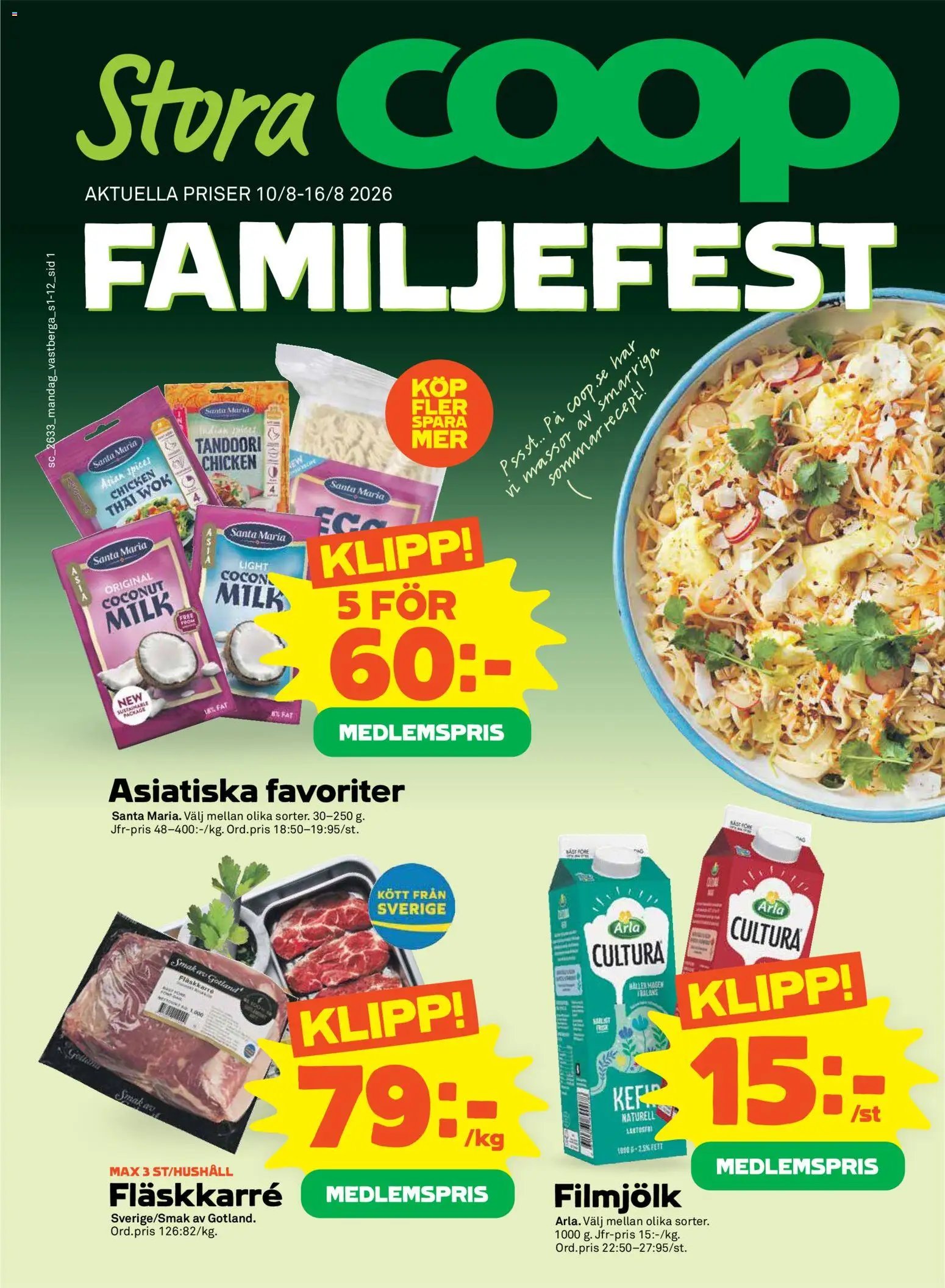 Stora Coop Reklamblad från 10/08/2026 Aktuella reklamblad Stora Coop
