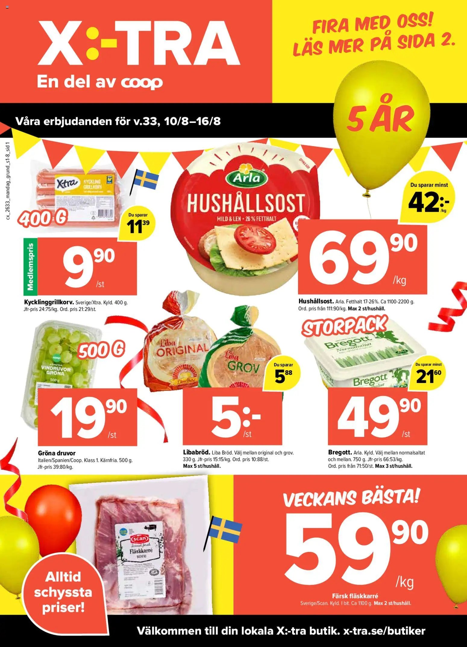 Coop X:-TRA Reklamblad från 10/08/2026 Coop X:-TRA erbjudanden