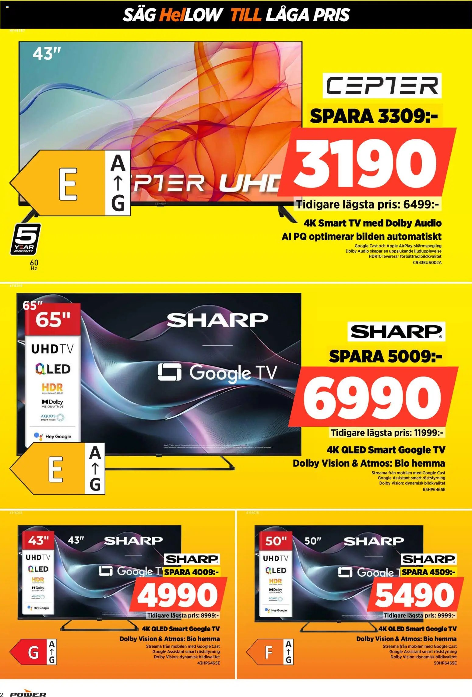 Power Reklamblad från 12/01/2026 Aktuella reklamblad Power