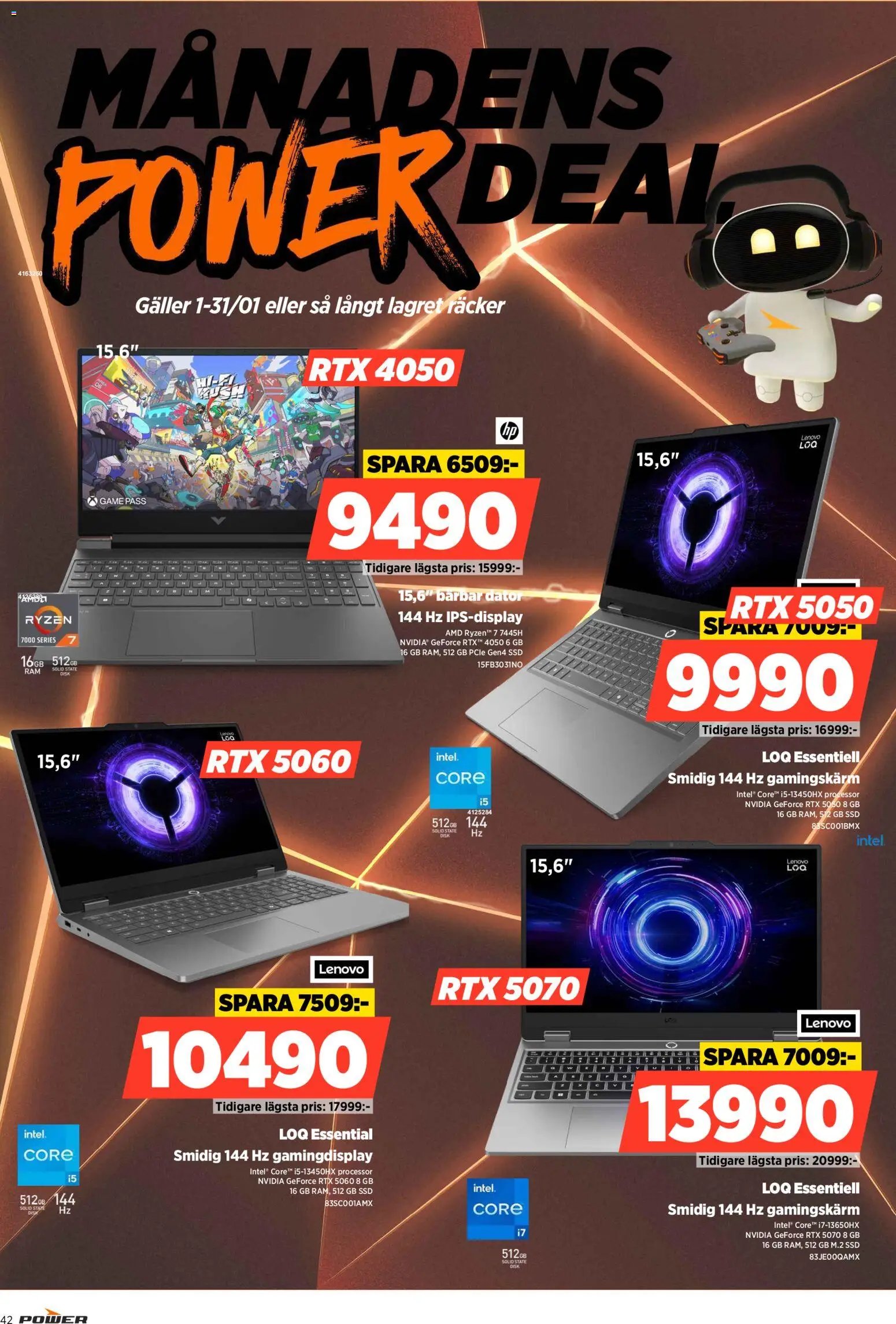 Power Reklamblad från 12/01/2026 Aktuella reklamblad Power