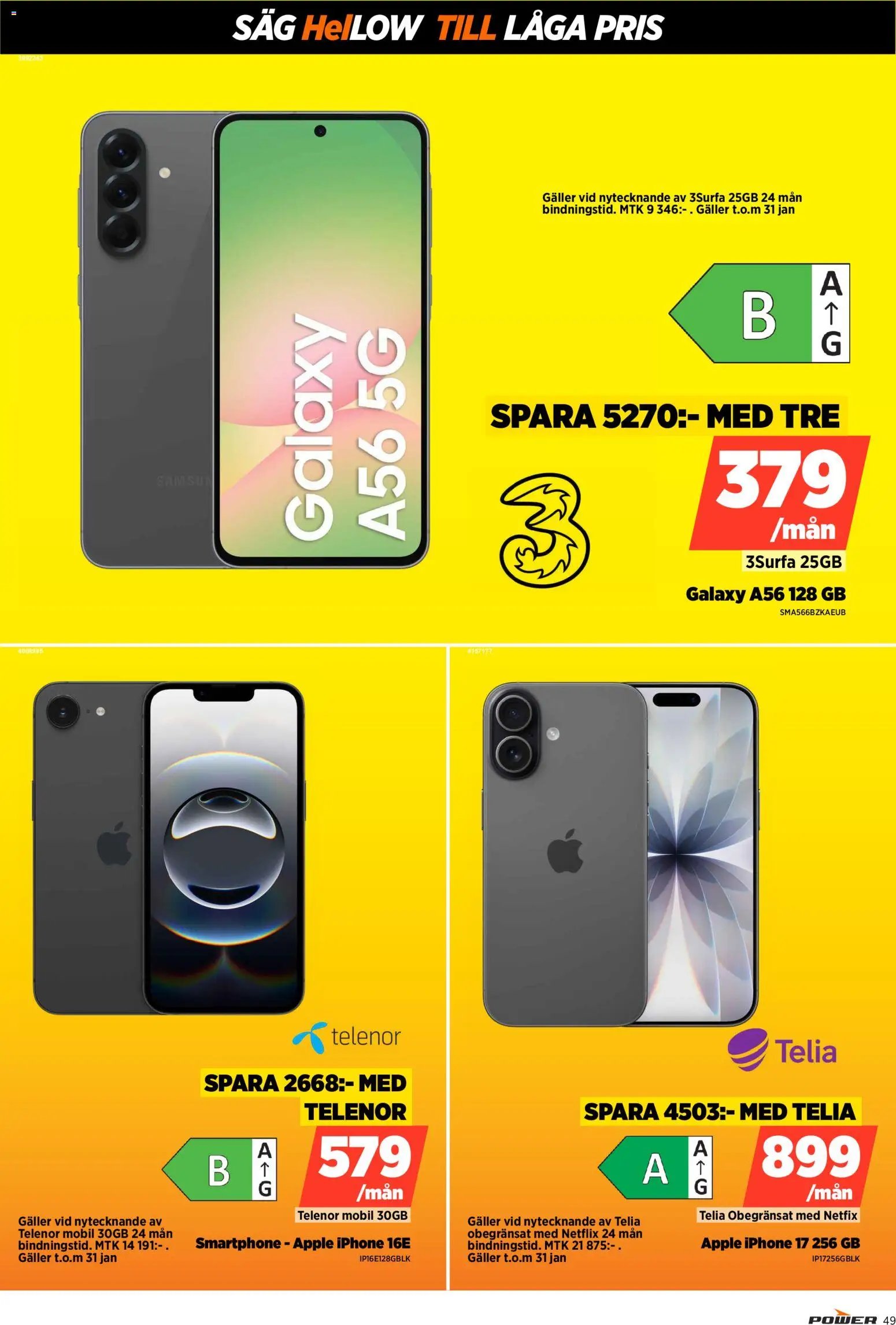 Power Reklamblad från 12/01/2026 Aktuella reklamblad Power