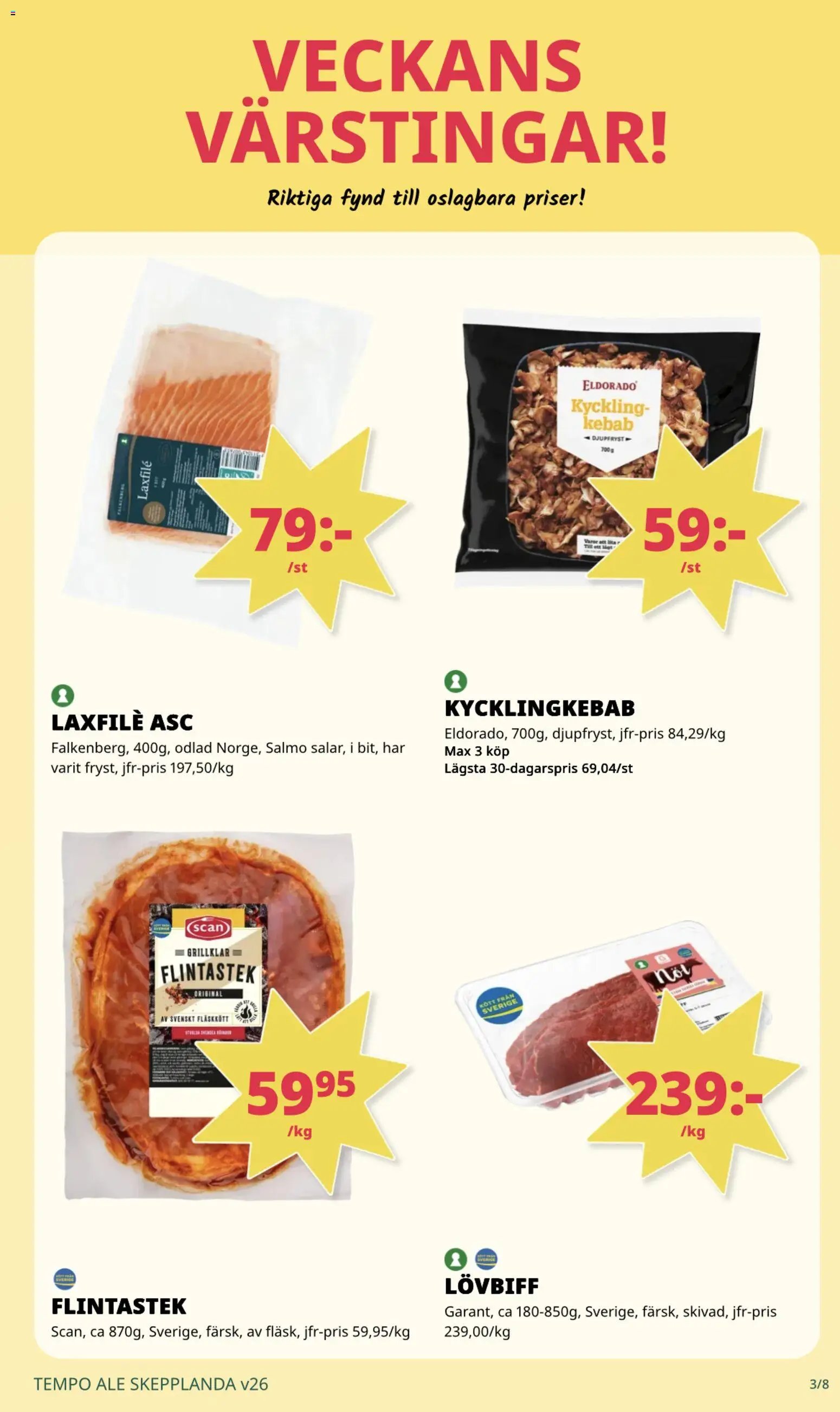 Tempo Reklamblad från 22/06/2026 Tempo erbjudanden