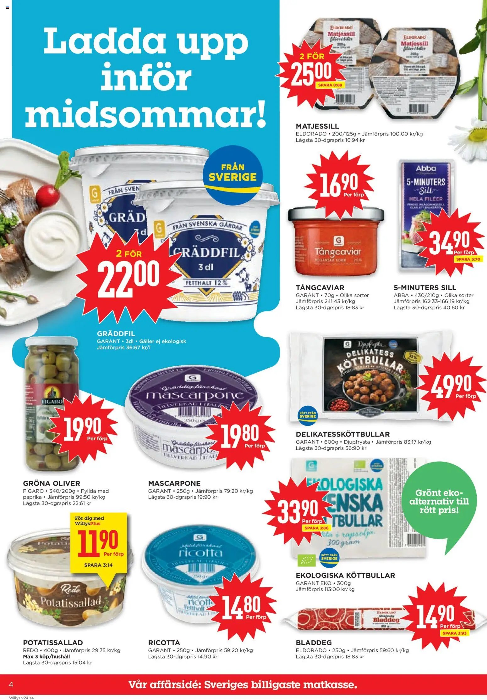Willys Reklamblad från 08/06/2026 Willys erbjudanden