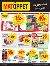 Matöppet Reklamblad från 03/08/2026 Matöppet erbjudanden