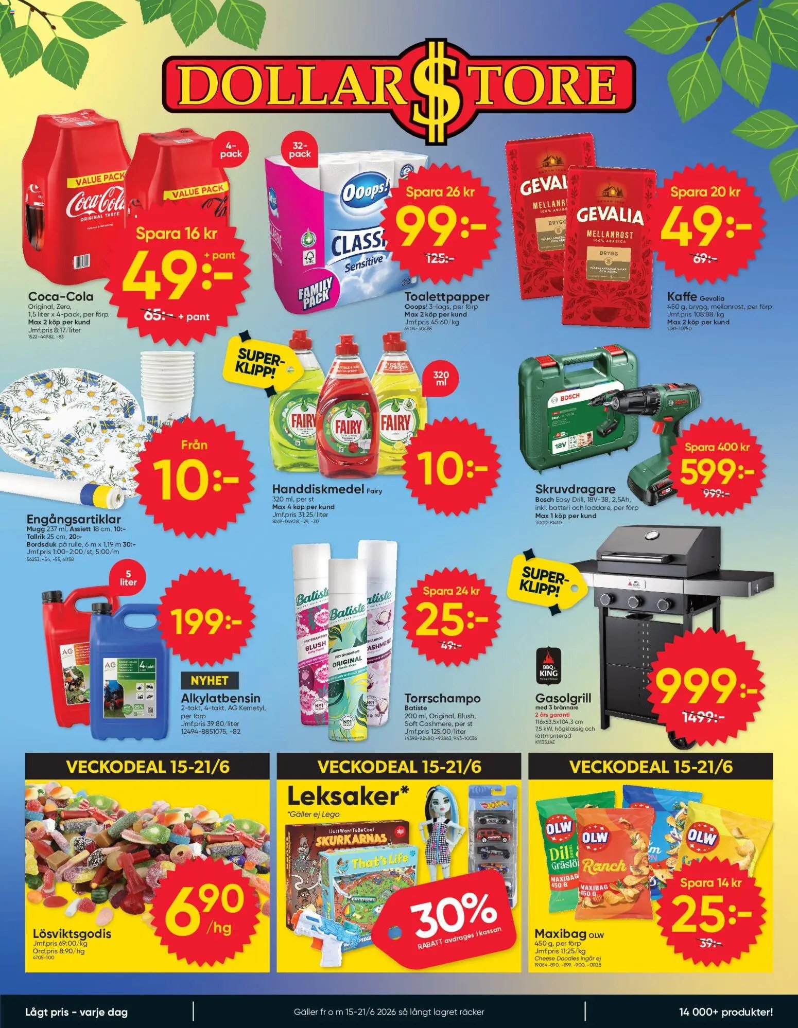 Dollar Store Reklamblad från 15/06/2026 Dollar Store erbjudanden
