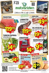 Matvärlden Reklamblad från 17/11/2025 Aktuella reklamblad Matvärlden
