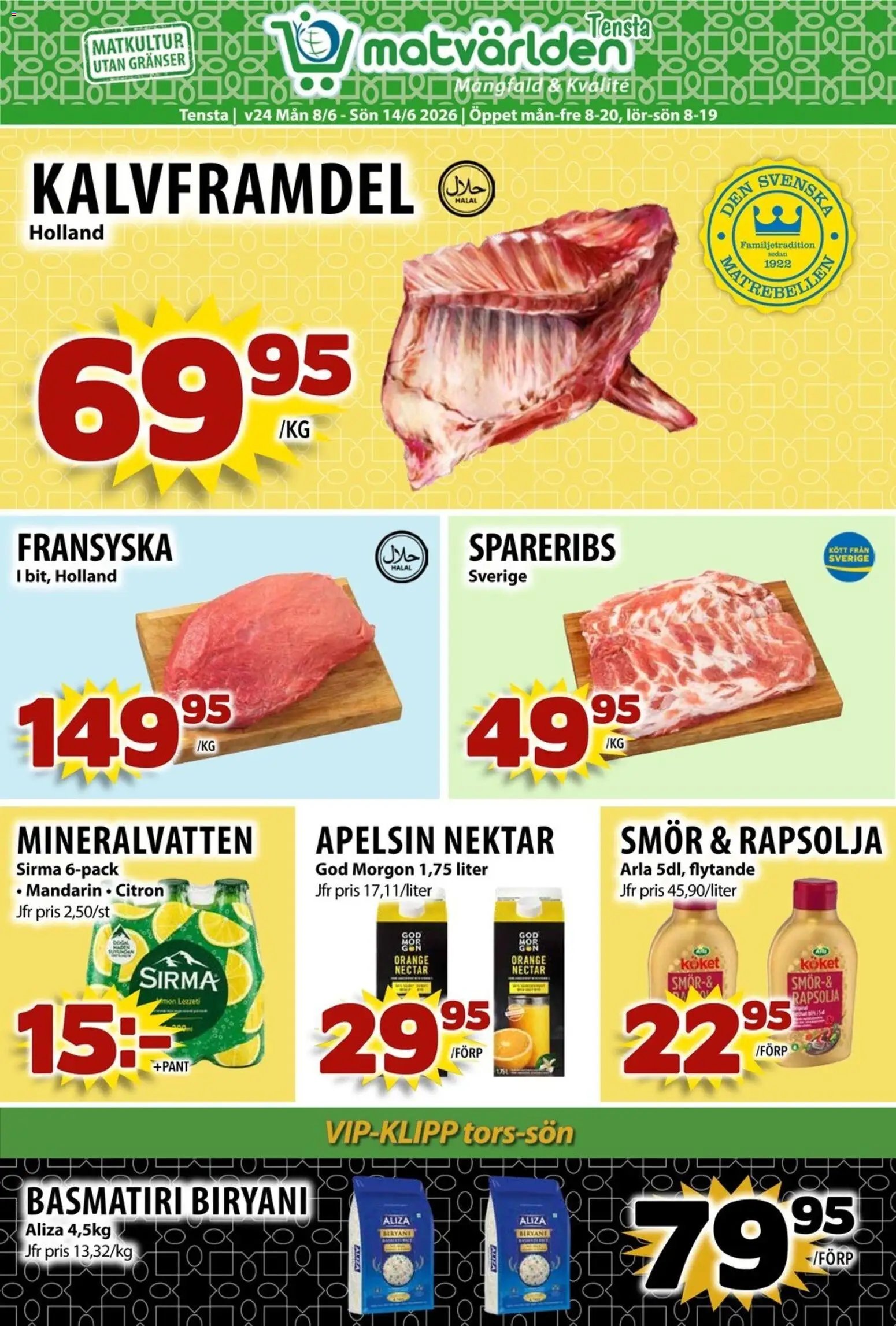 Matvärlden Reklamblad från 08/06/2026 Matvärlden erbjudanden