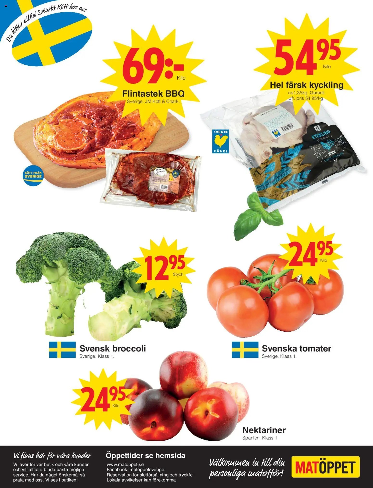 Matöppet Reklamblad från 29/06/2026 Matöppet erbjudanden