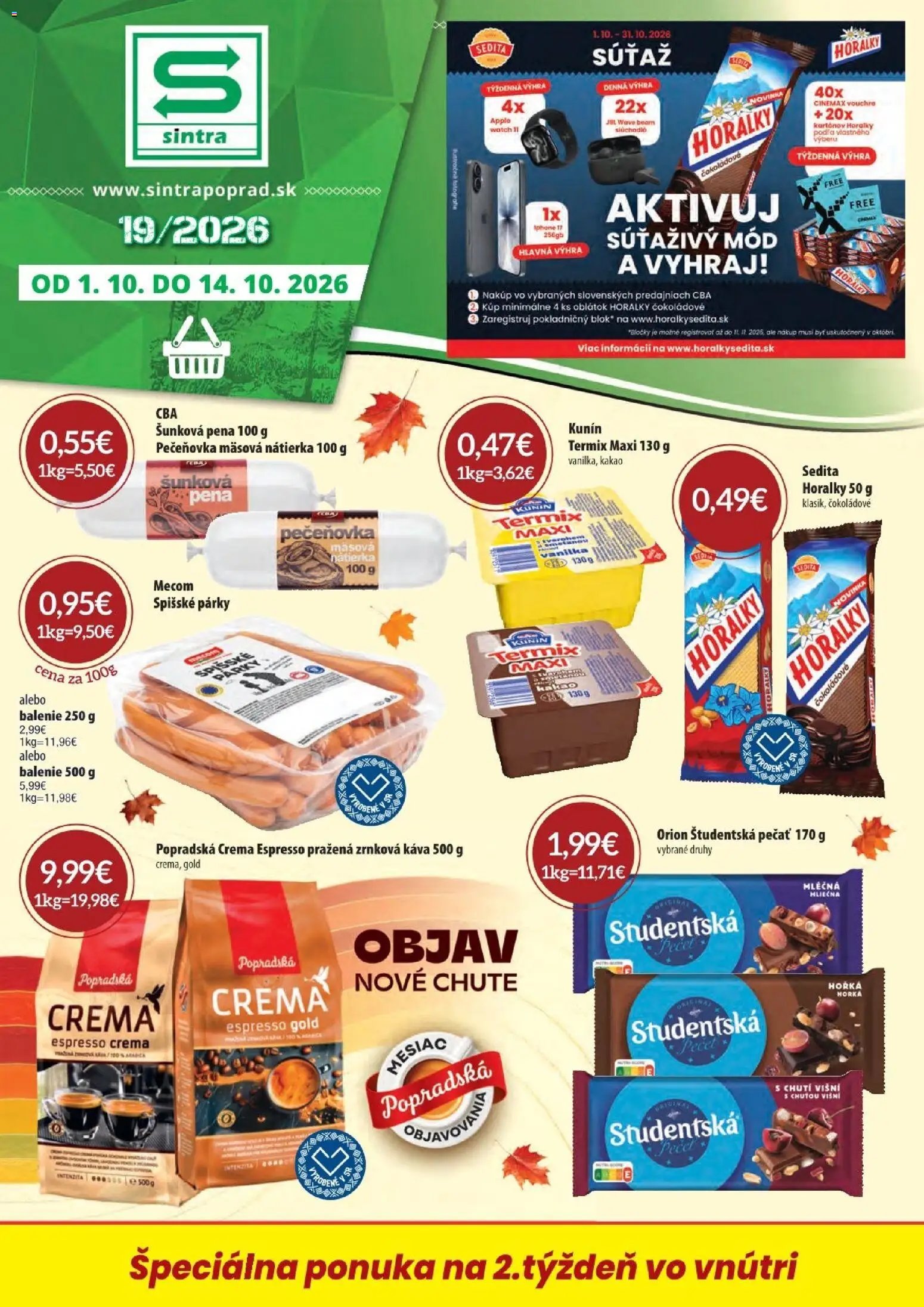 Sintra leták od 01.10.2026 Sintra leták