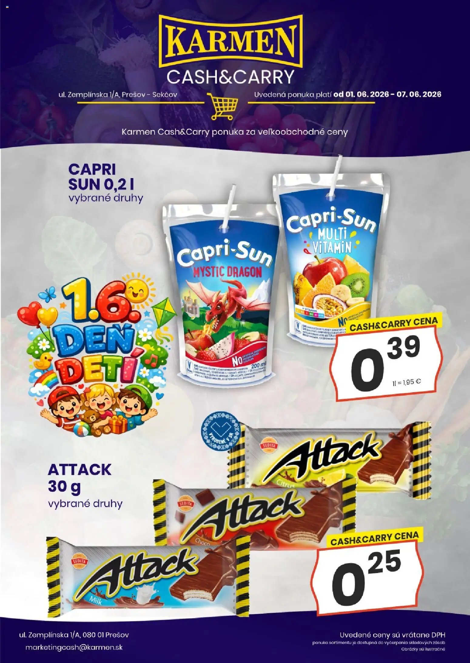 KARMEN CBA leták od 01.06.2026 KARMEN CBA Cash & Carry