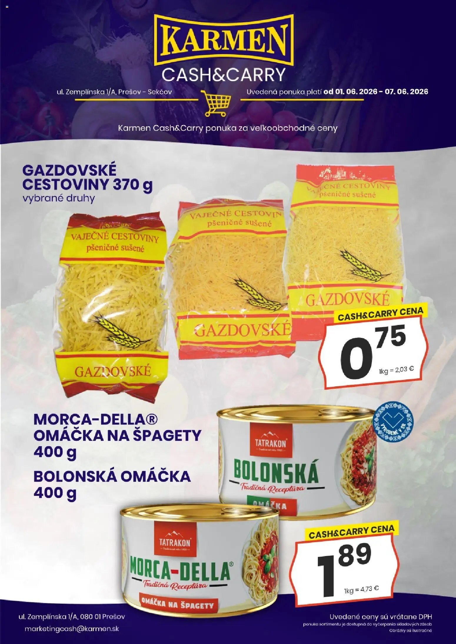 KARMEN CBA leták od 01.06.2026 KARMEN CBA Cash & Carry