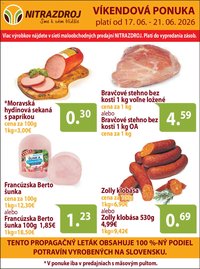 Nitrazdroj leták od 17.06.2026 Nitrazdroj víkendová ponuka
