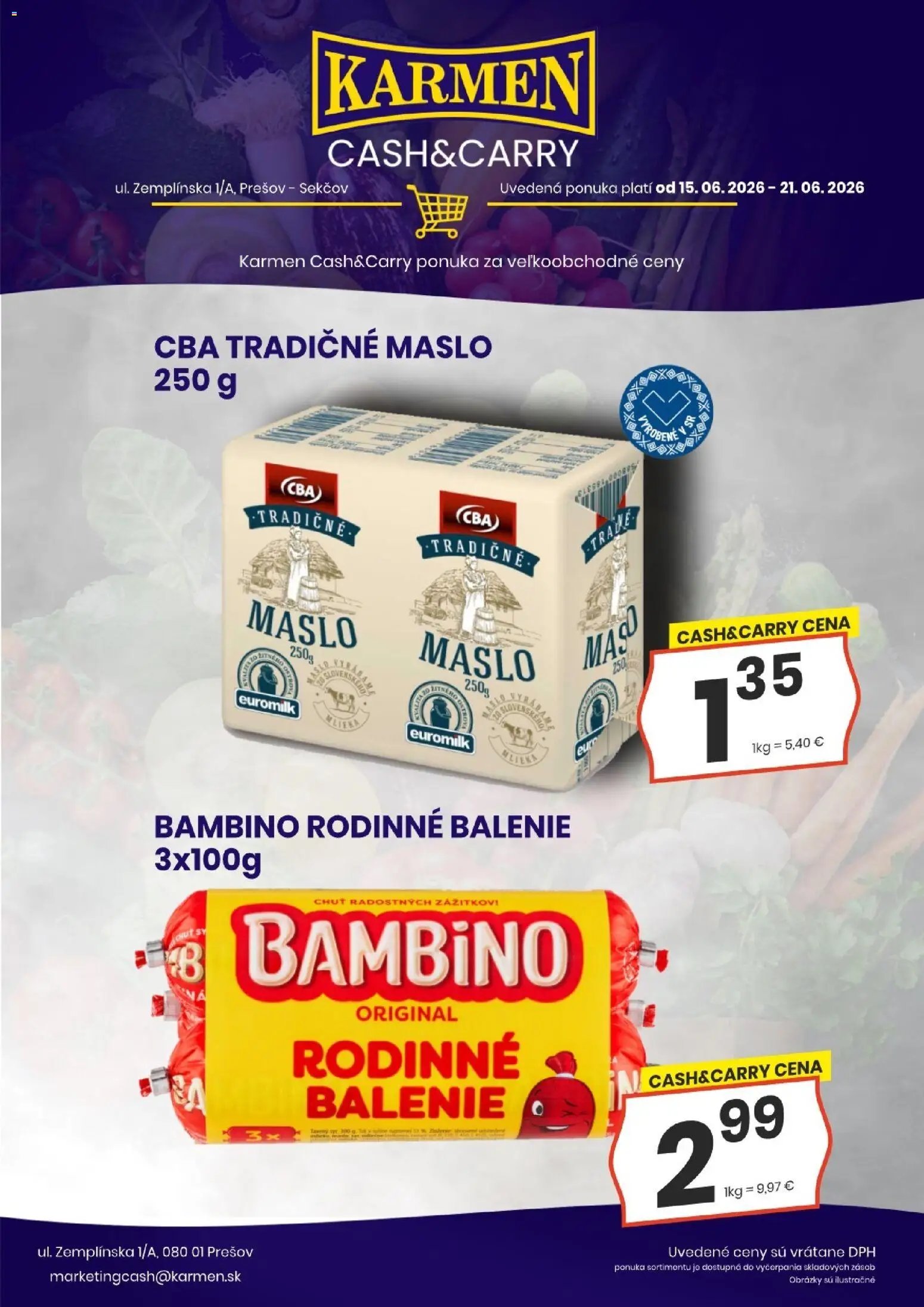 KARMEN CBA leták od 15.06.2026 KARMEN CBA Cash & Carry