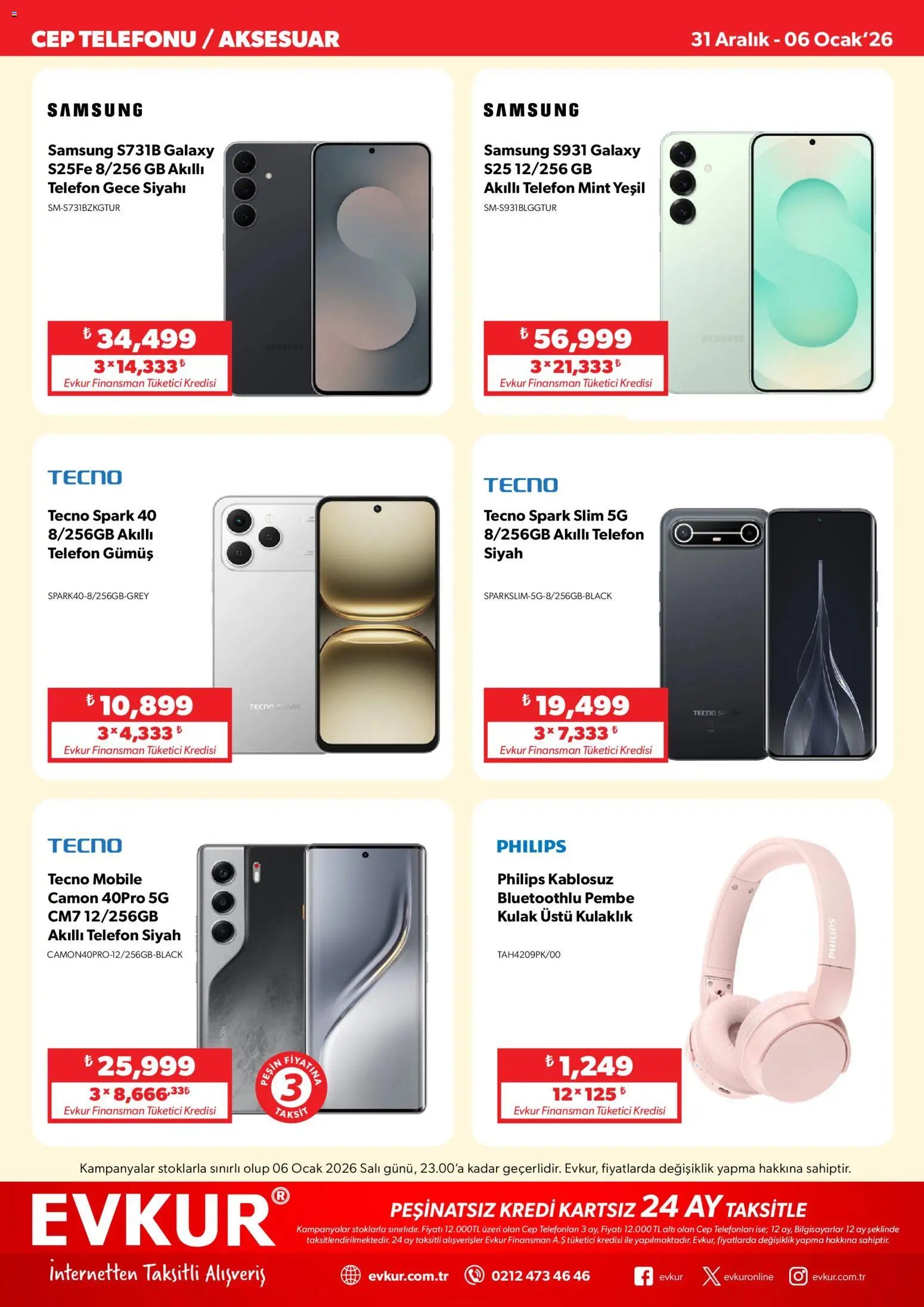 Evkur tarihli katalog 31 1212 2025 Katalog