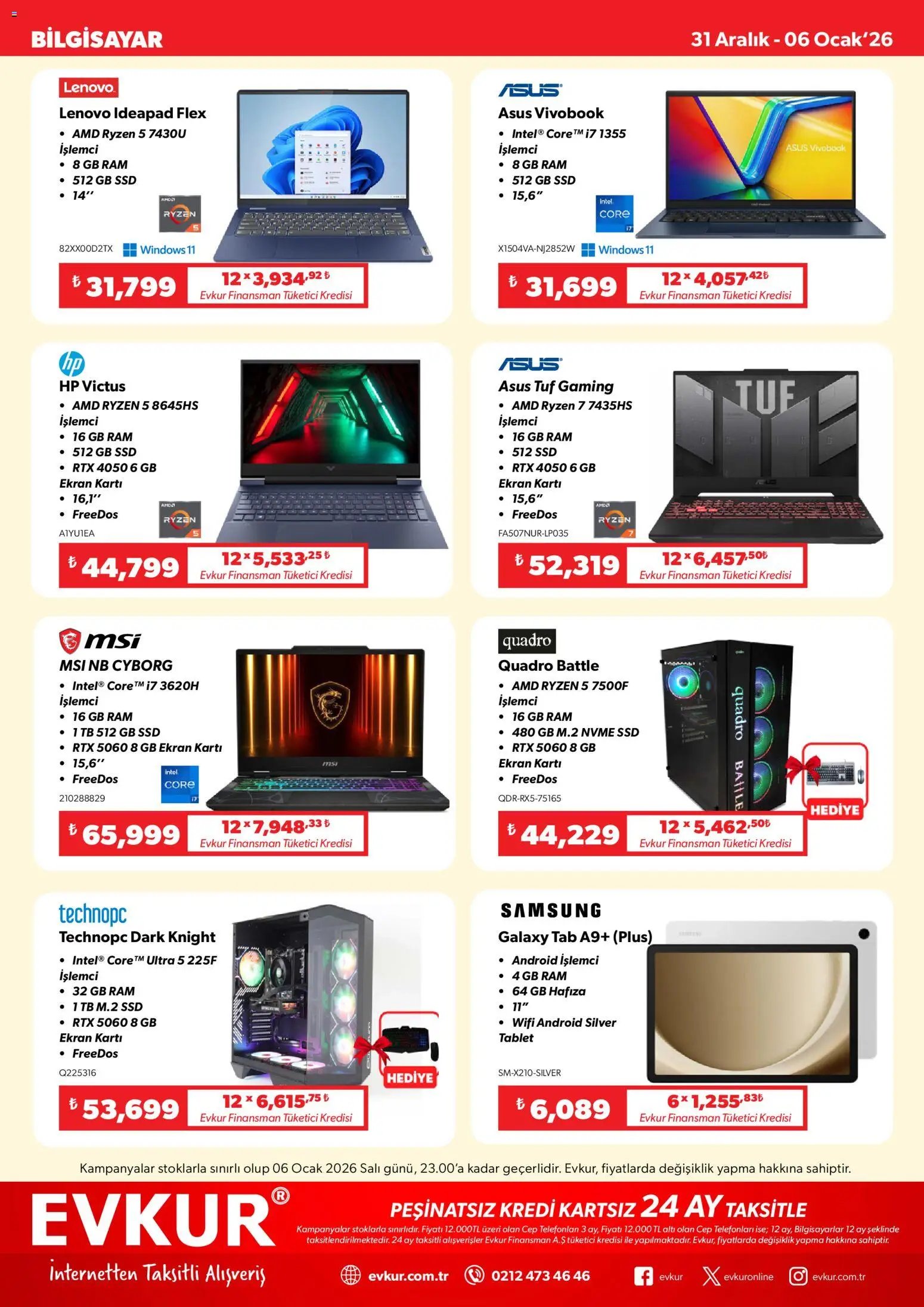 Evkur tarihli katalog 31 1212 2025 Katalog