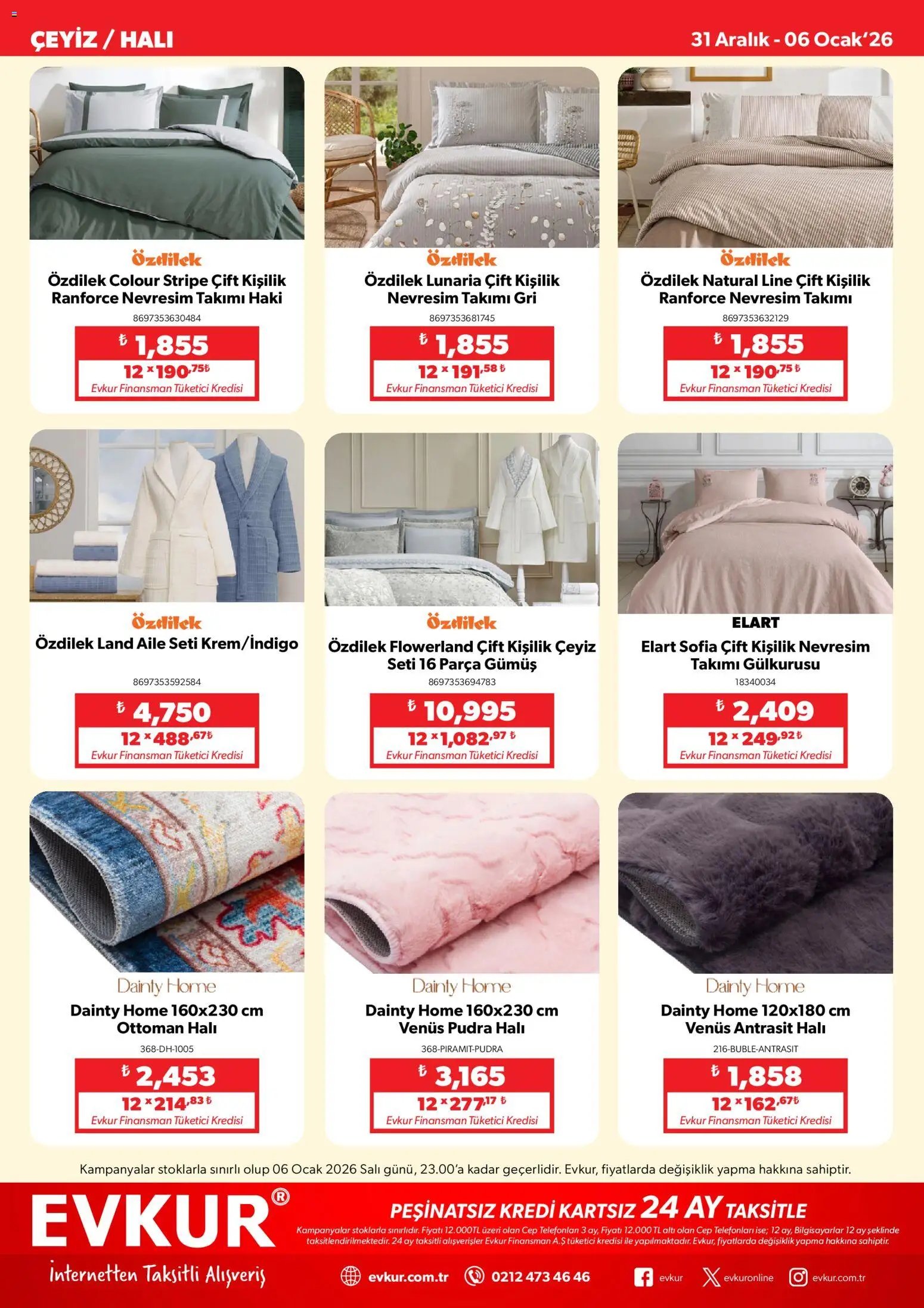 Evkur tarihli katalog 31 1212 2025 Katalog