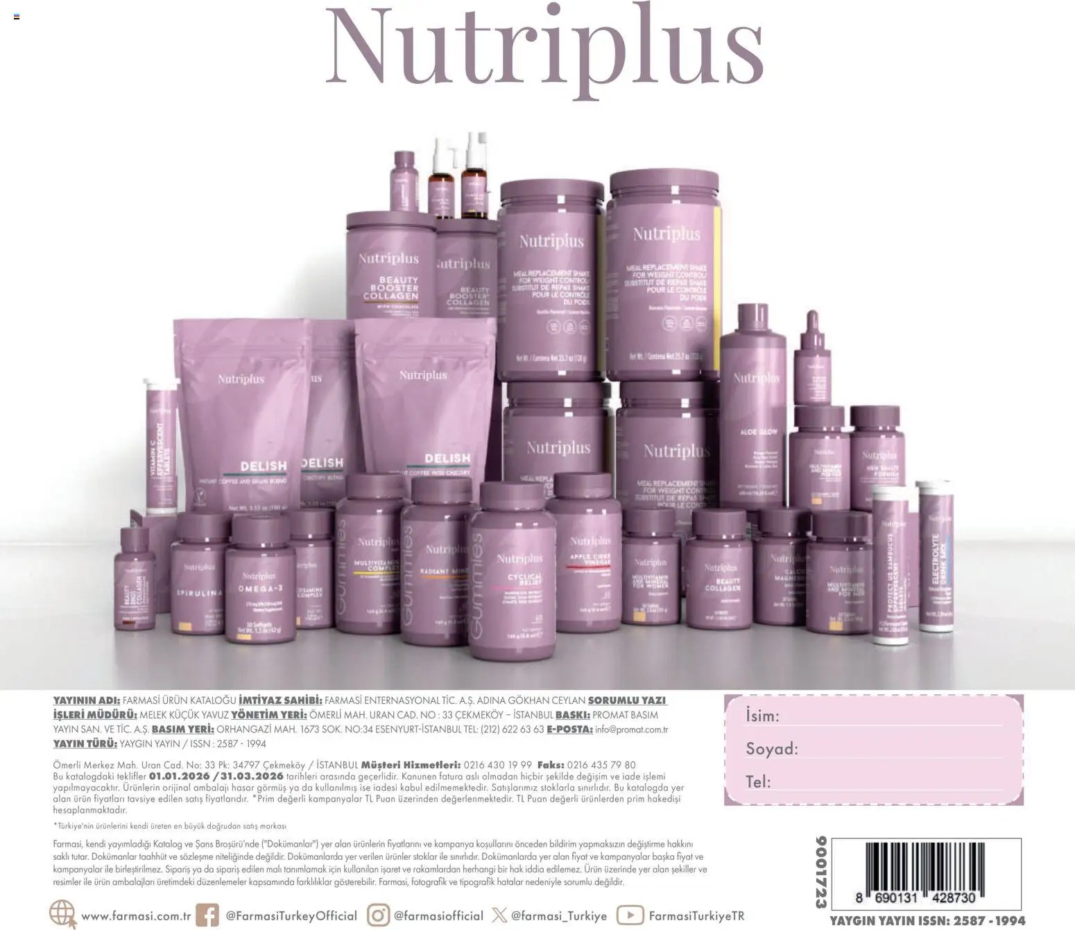 Farmasi tarihli katalog 01 0101 2026 Katalog