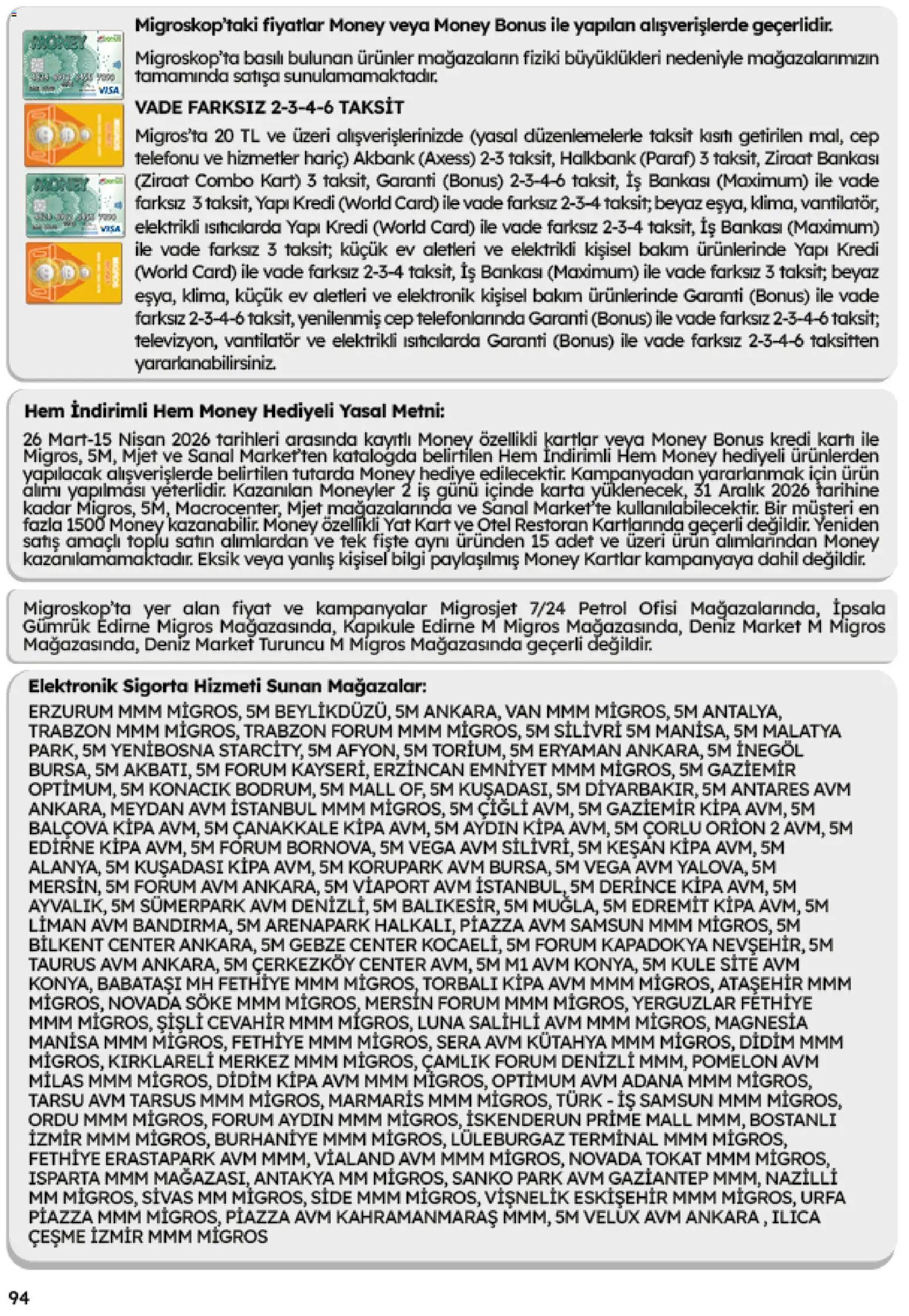 Migros tarihli katalog 26 0303 2026 Migros Katalog - Migroskop