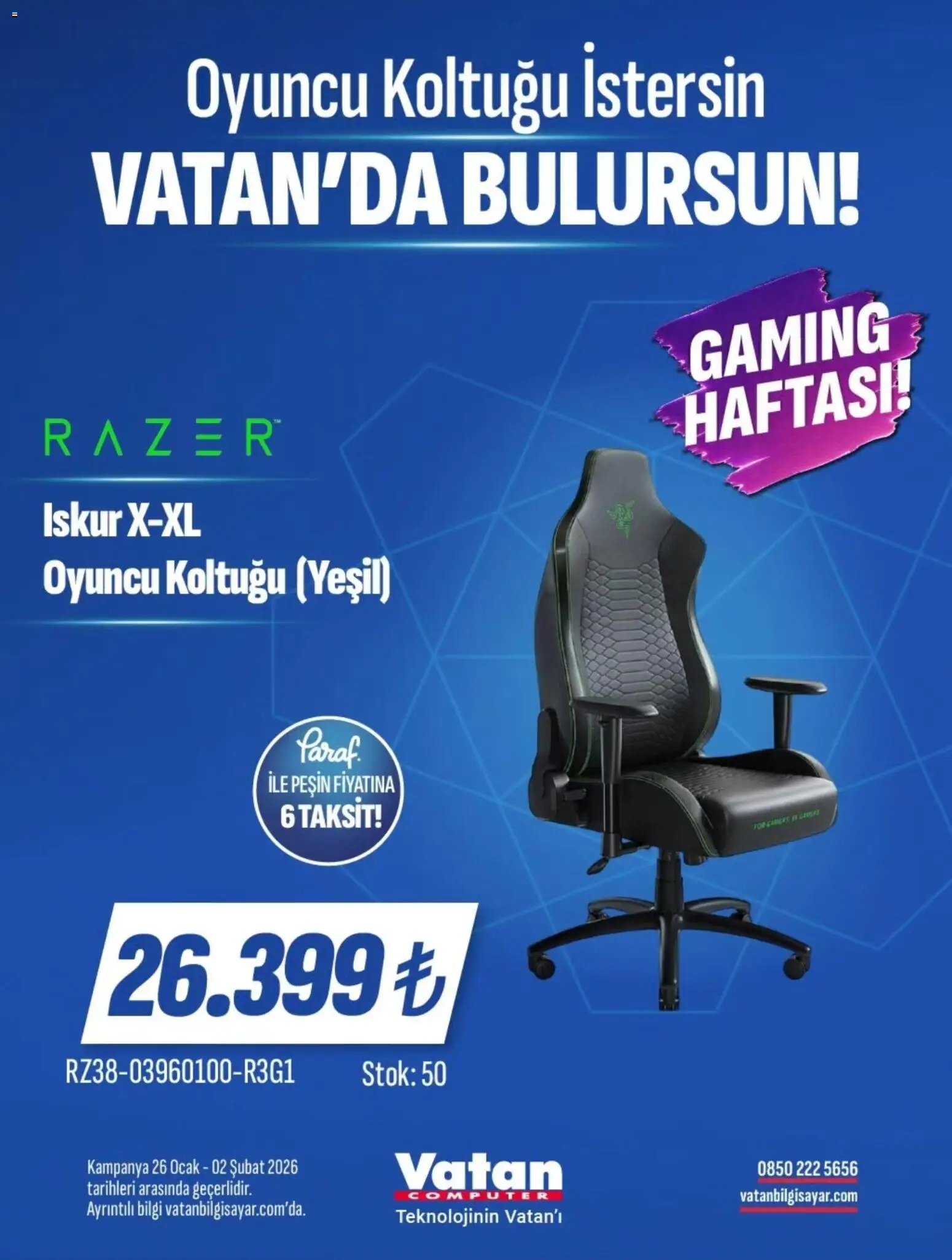 Vatan Bilgisayar tarihli katalog 26 0101 2026 İndirim