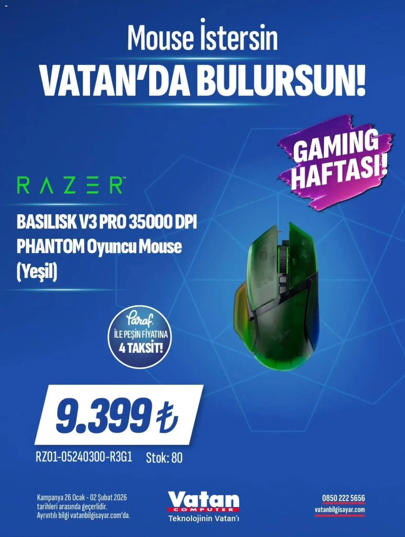 Vatan Bilgisayar tarihli katalog 26 0101 2026 İndirim