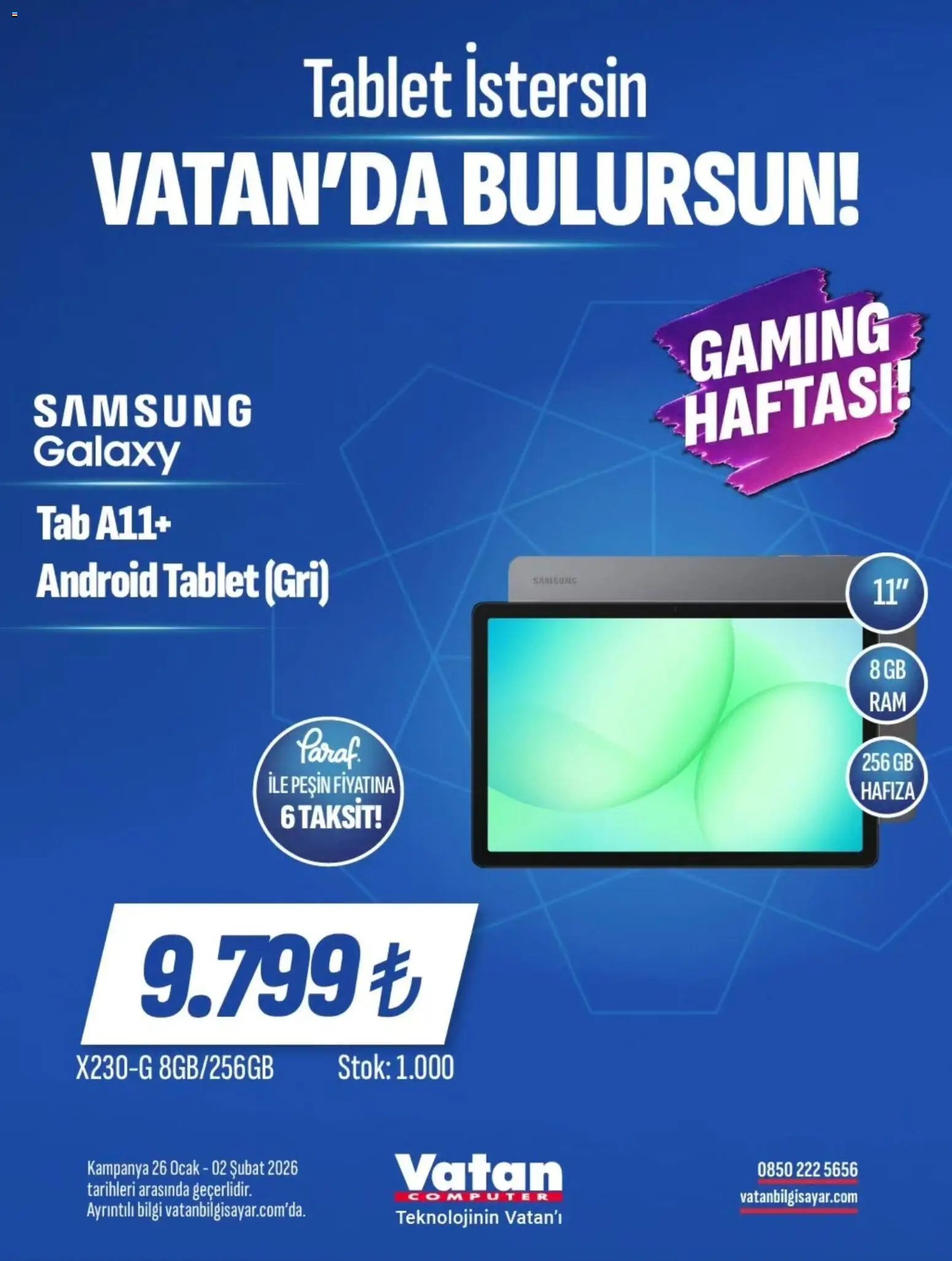 Vatan Bilgisayar tarihli katalog 26 0101 2026 İndirim