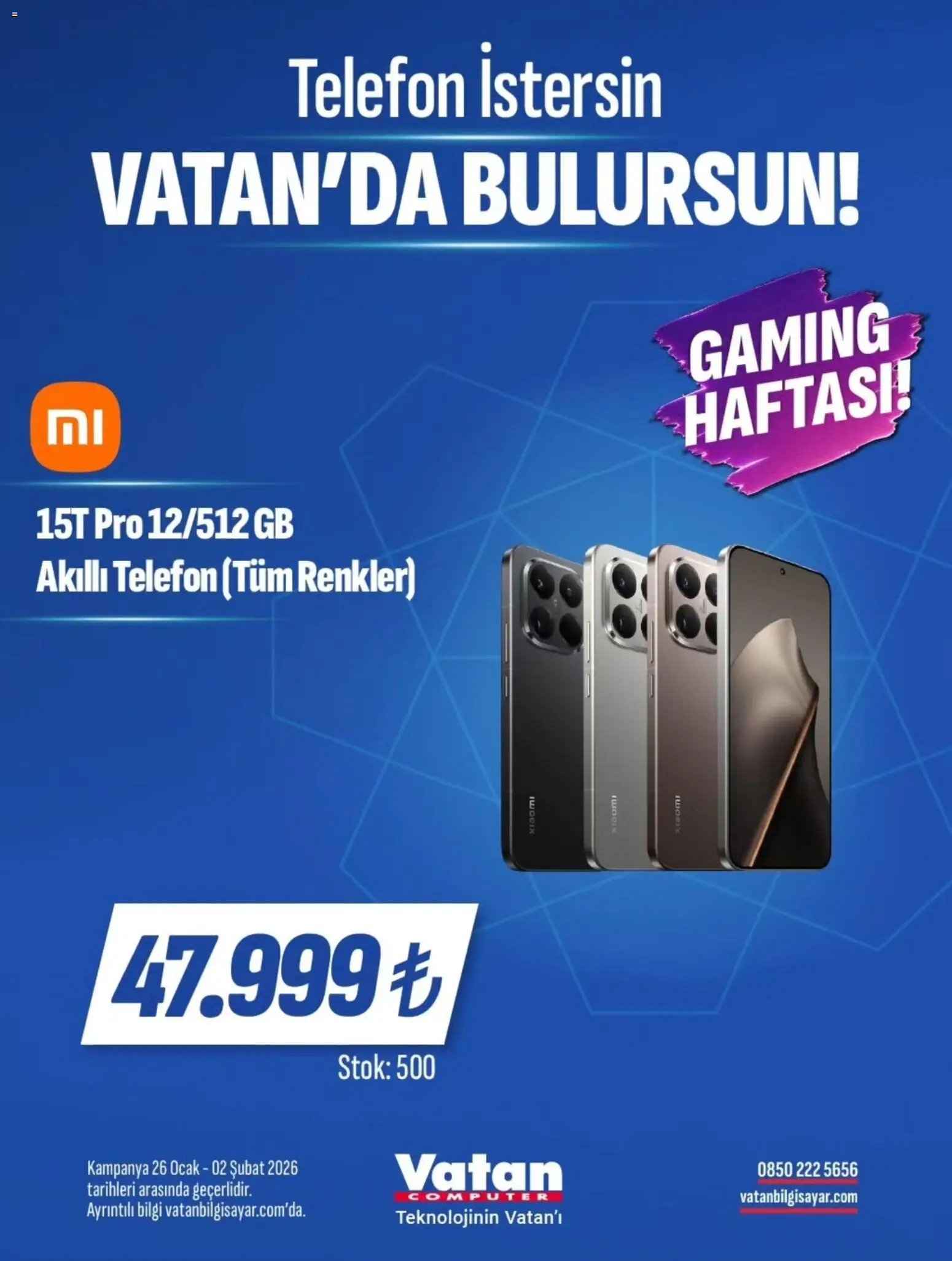 Vatan Bilgisayar tarihli katalog 26 0101 2026 İndirim