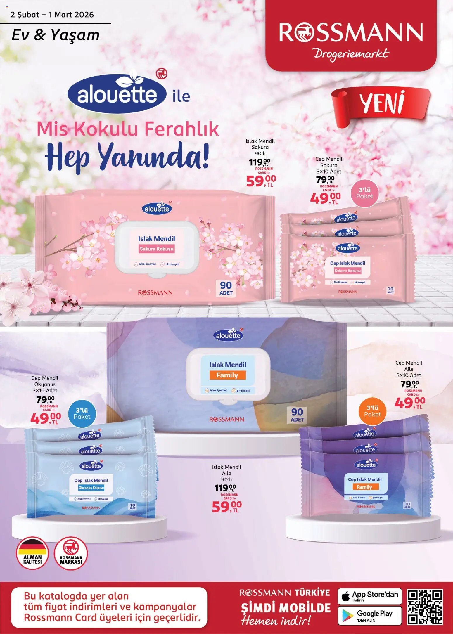 Rossmann tarihli katalog 02 0202 2026 Şubat Ev & Yaşam Kataloğuv