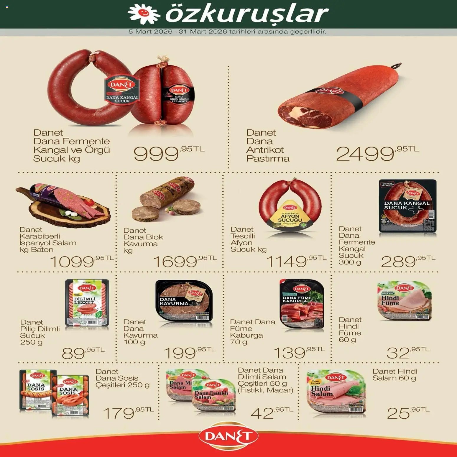 Özkuruşlar tarihli katalog 05 0303 2026 Özkuruşlar İndirim