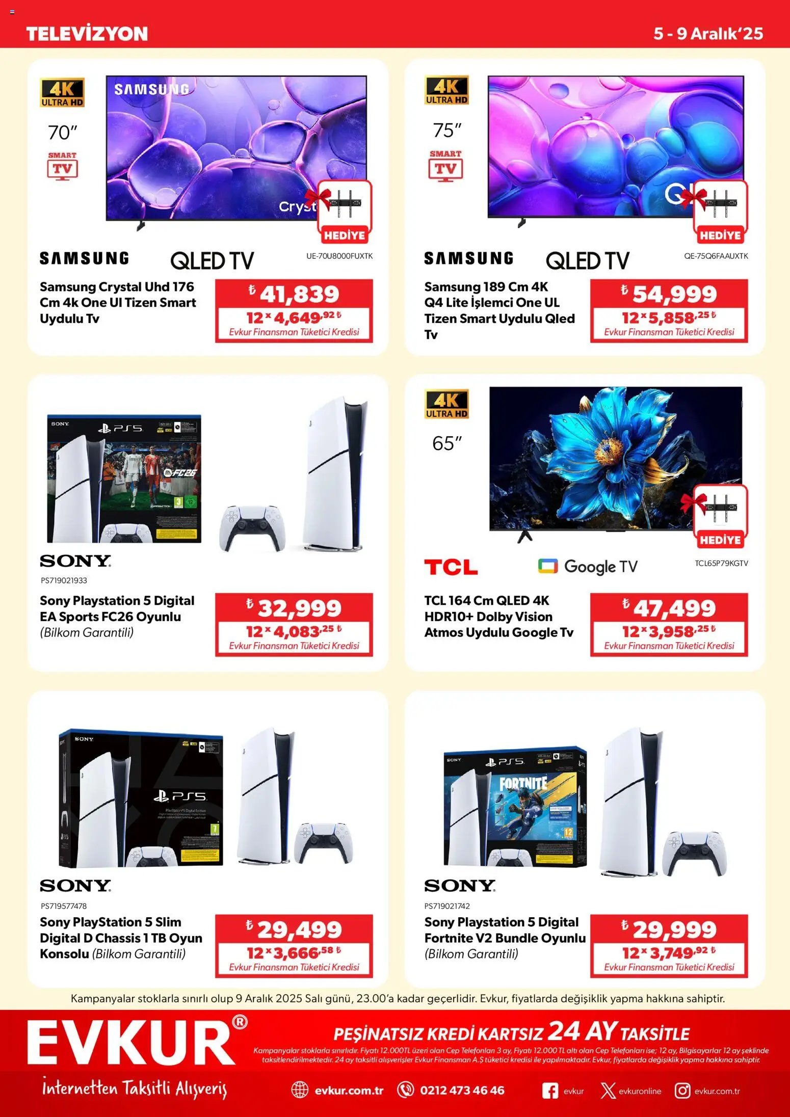 Evkur tarihli katalog 05 1212 2025 Muhteşem Fırsatlar