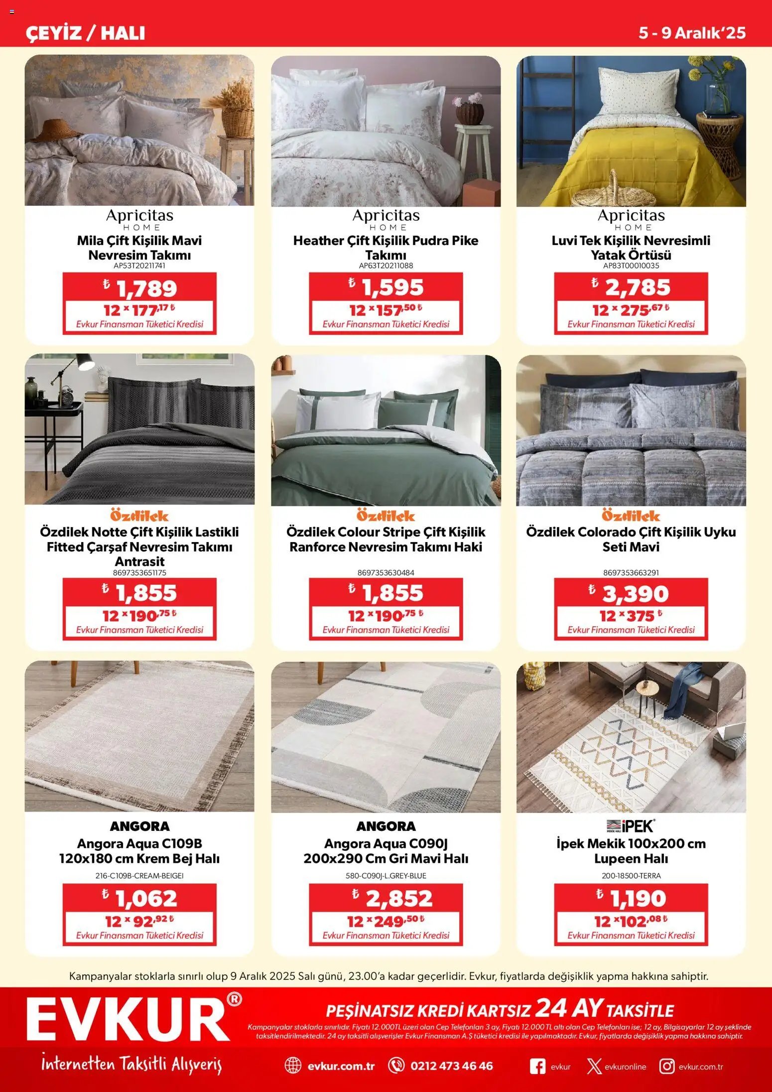 Evkur tarihli katalog 05 1212 2025 Muhteşem Fırsatlar