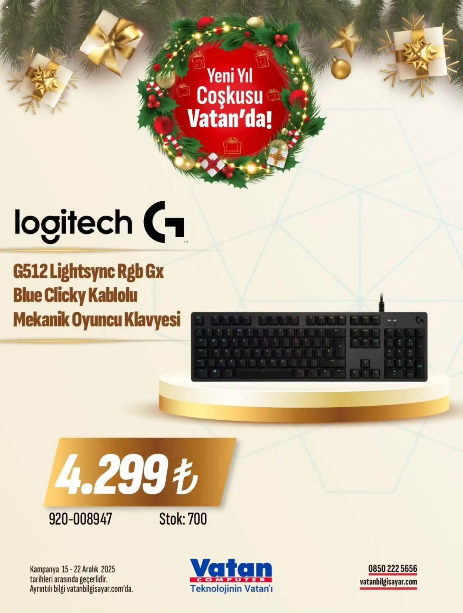 Vatan Bilgisayar tarihli katalog 15 1212 2025 İndirim