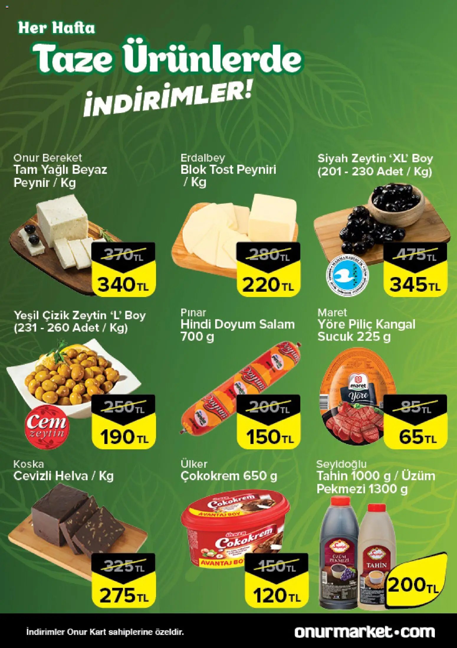 Onur Market tarihli katalog 02 0101 2026 Taze Ürünlerde İndirimler - İstanbul