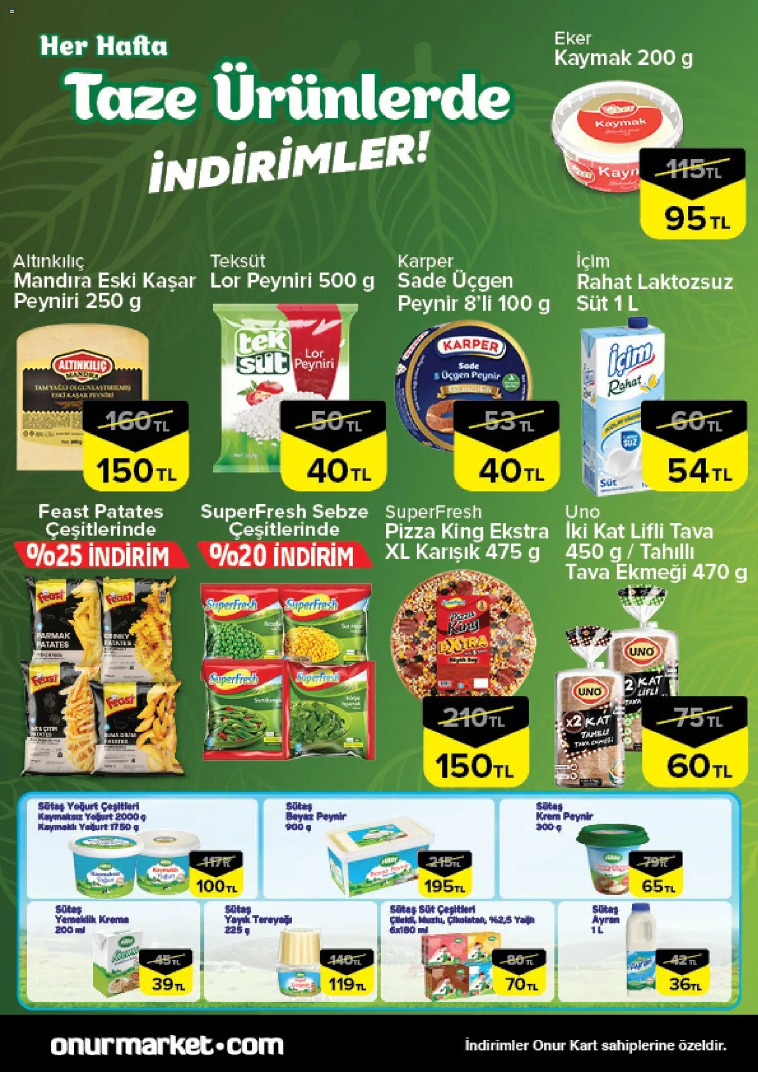 Onur Market tarihli katalog 02 0101 2026 Taze Ürünlerde İndirimler - İstanbul