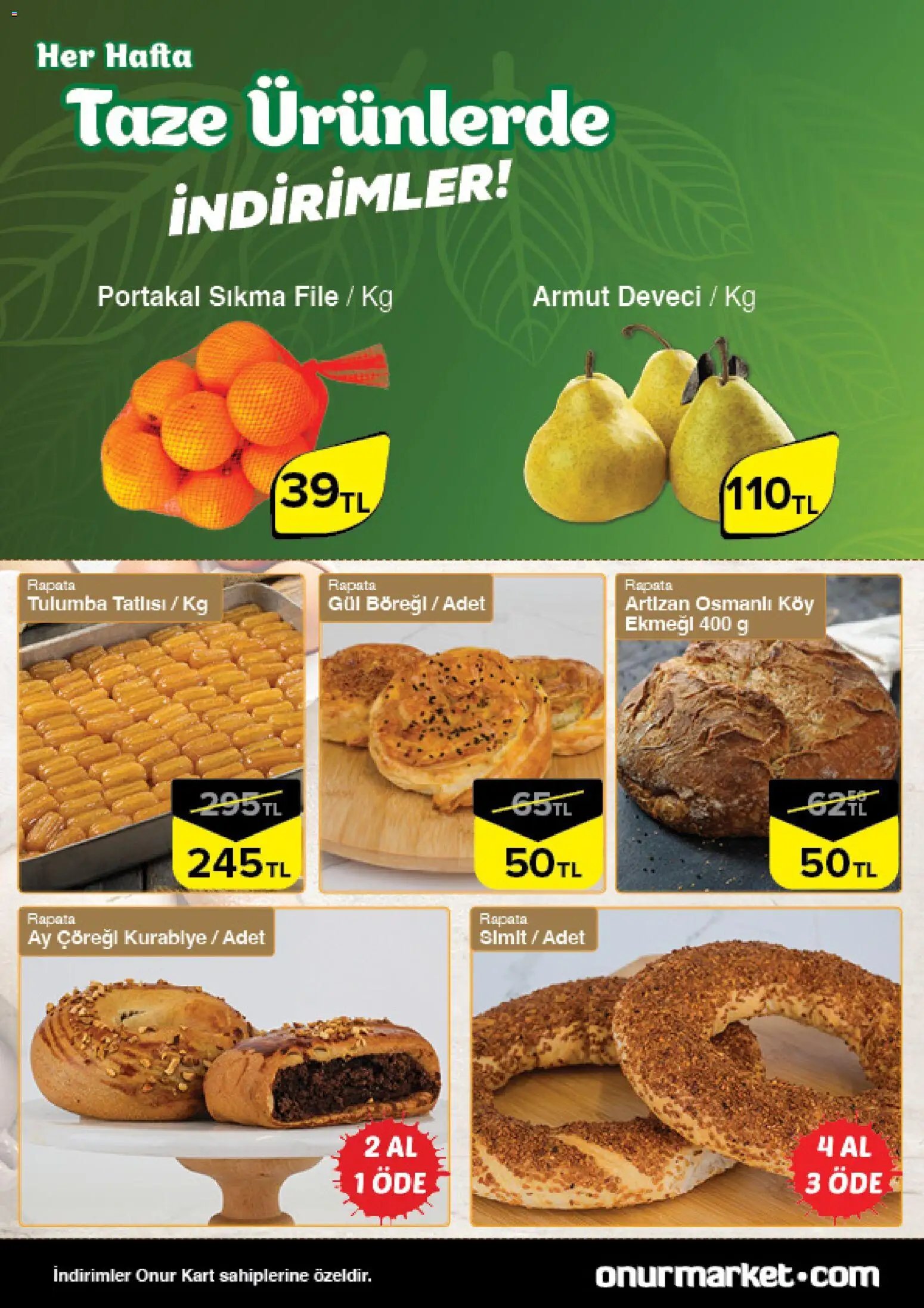Onur Market tarihli katalog 02 0101 2026 Taze Ürünlerde İndirimler - İstanbul