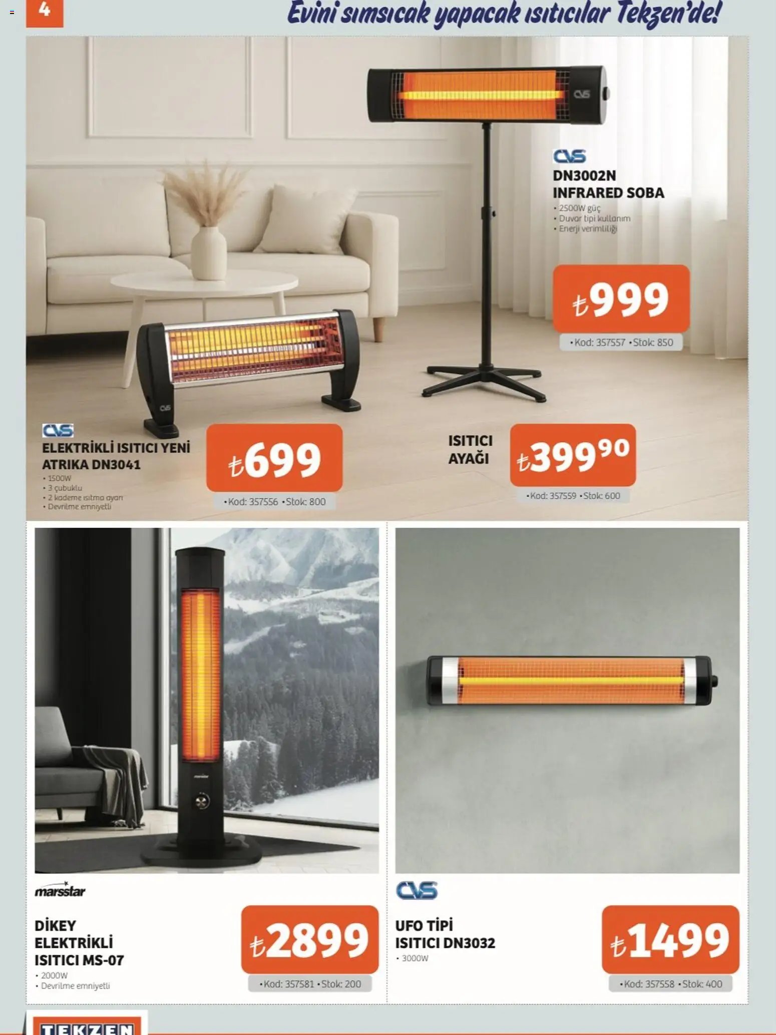 Tekzen tarihli katalog 06 0101 2026 Katalog