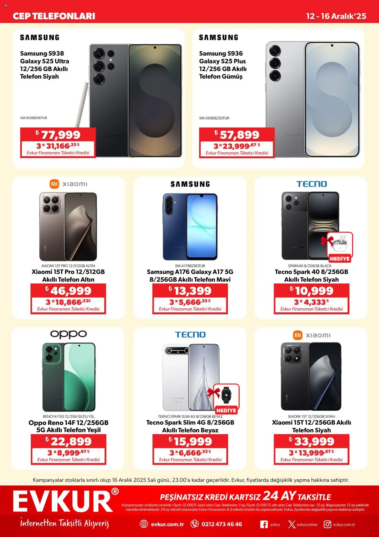 Evkur tarihli katalog 12 1212 2025 Muhteşem Fırsatlar