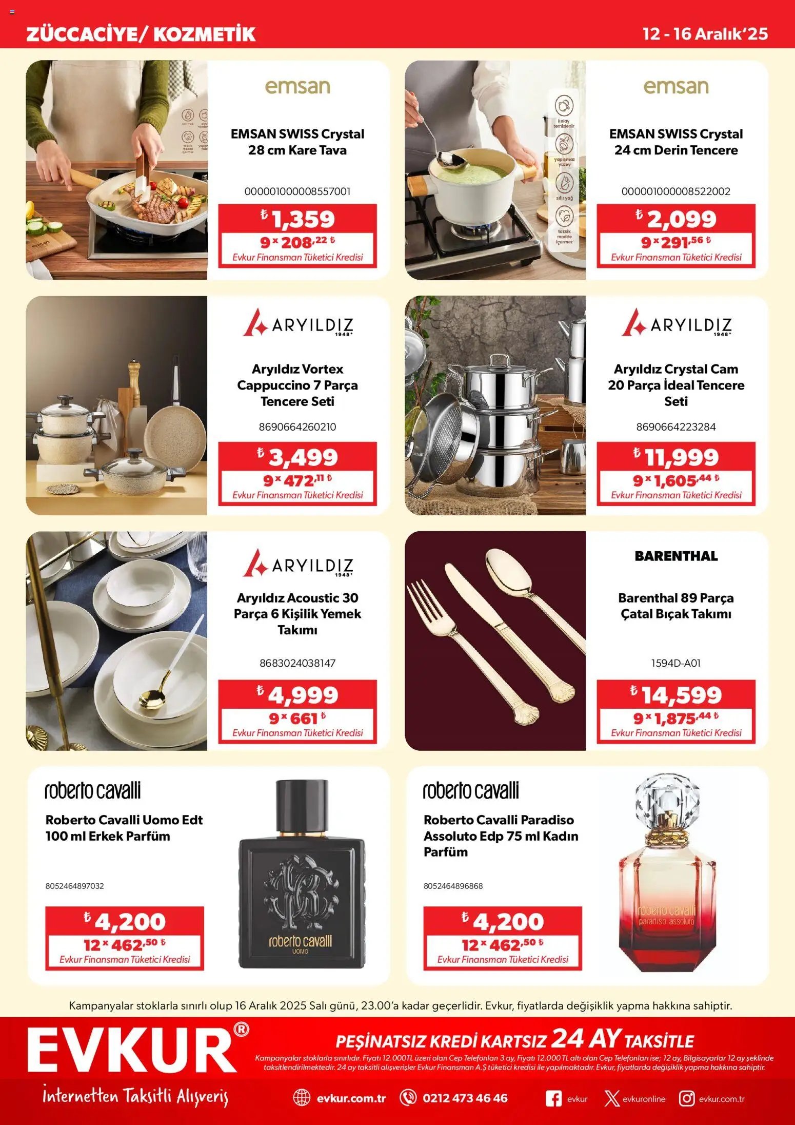 Evkur tarihli katalog 12 1212 2025 Muhteşem Fırsatlar