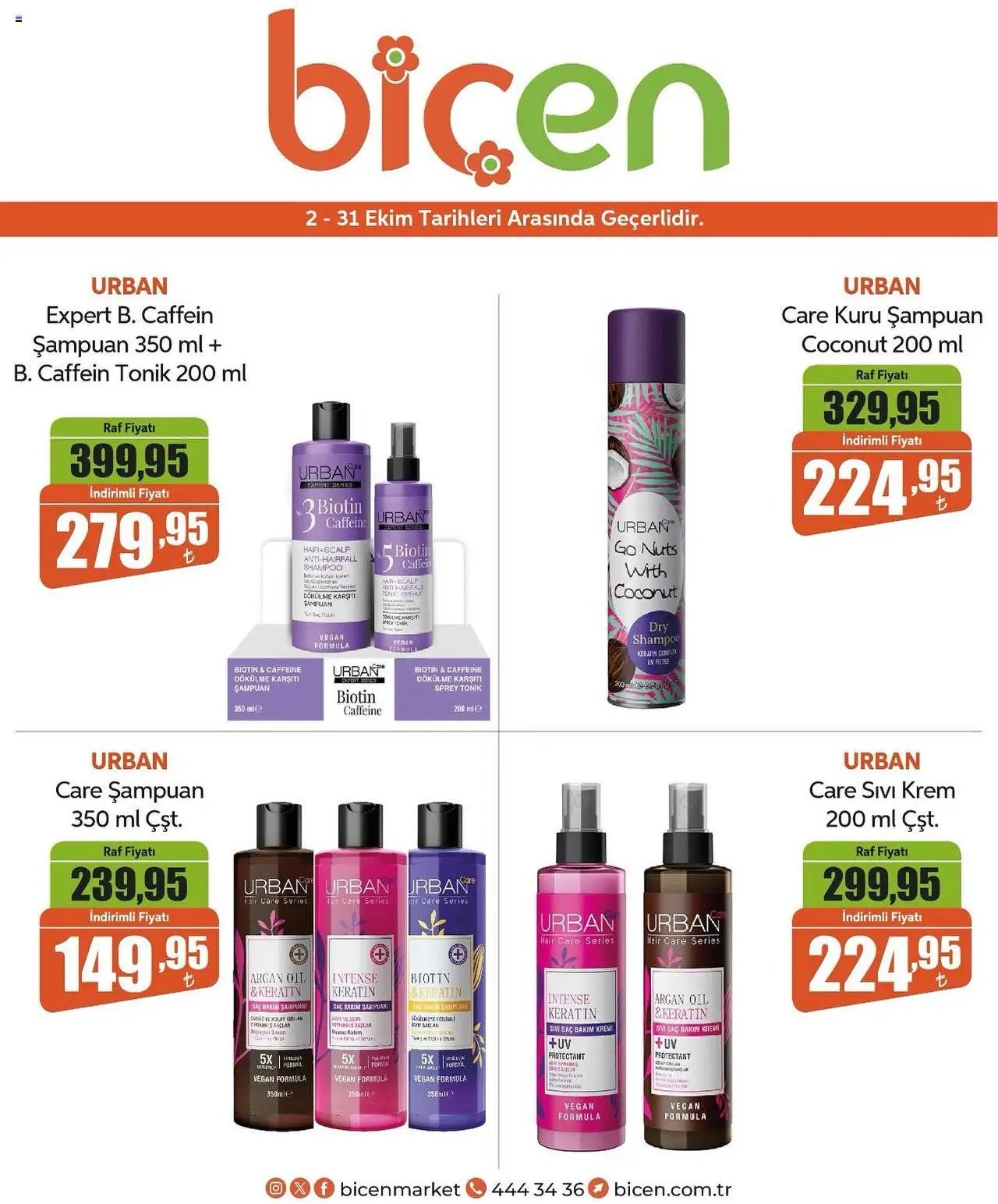 Biçen Market tarihli katalog 02 1010 2025 İndirim Urban Care